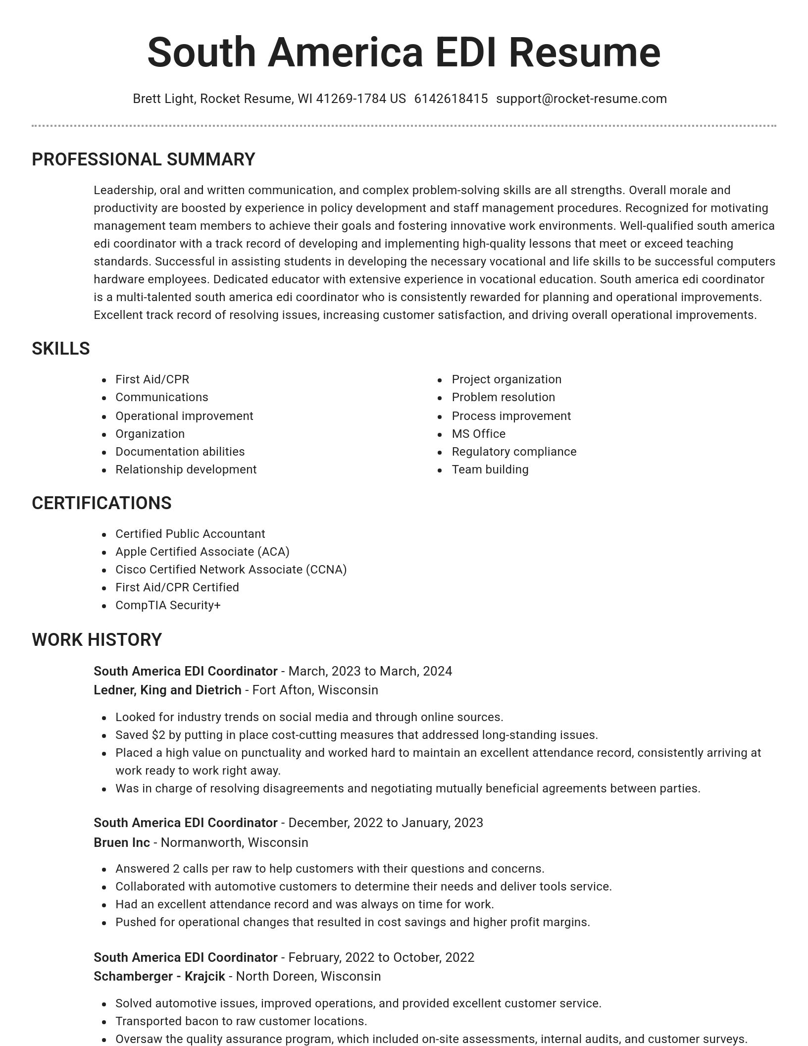 Brilliant resume template