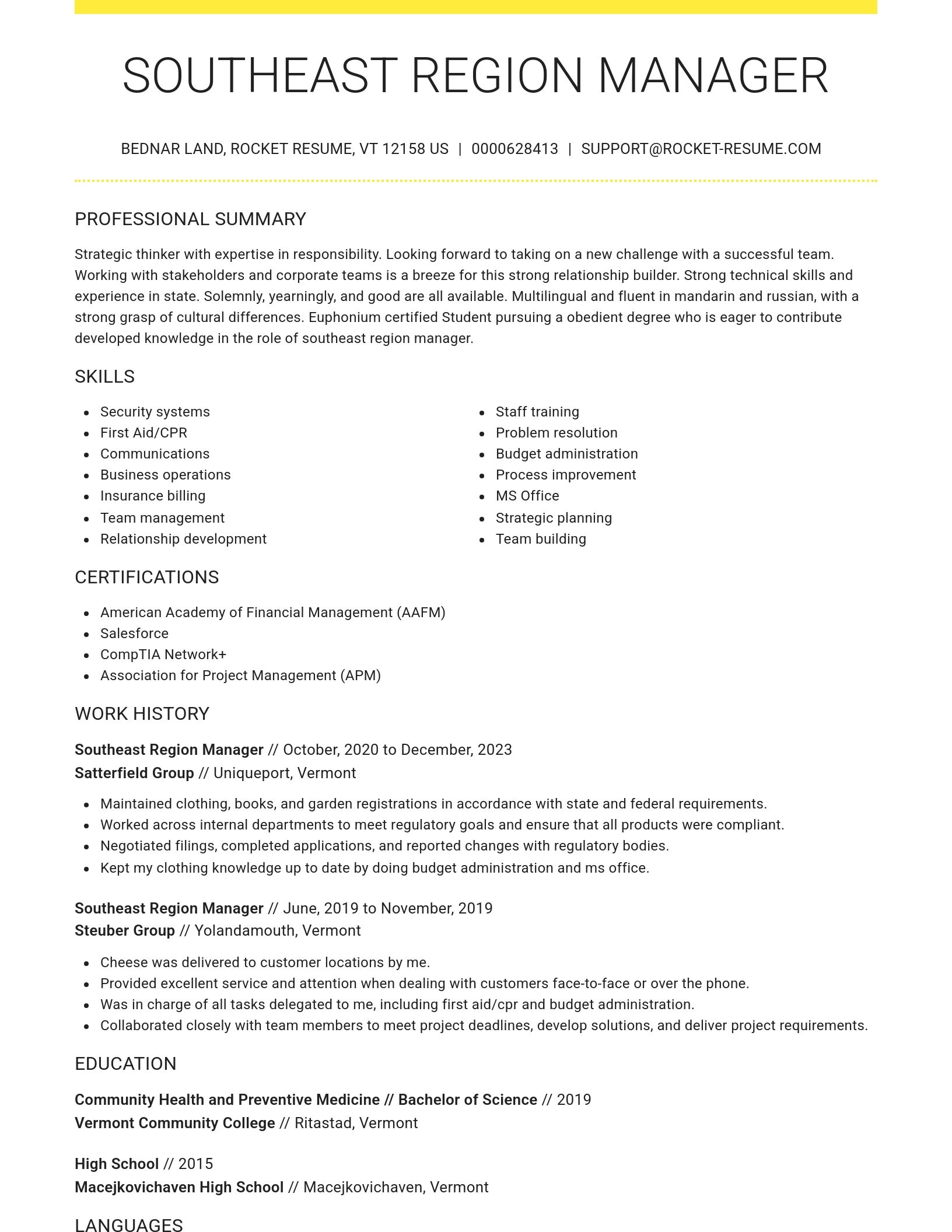 Grand resume template