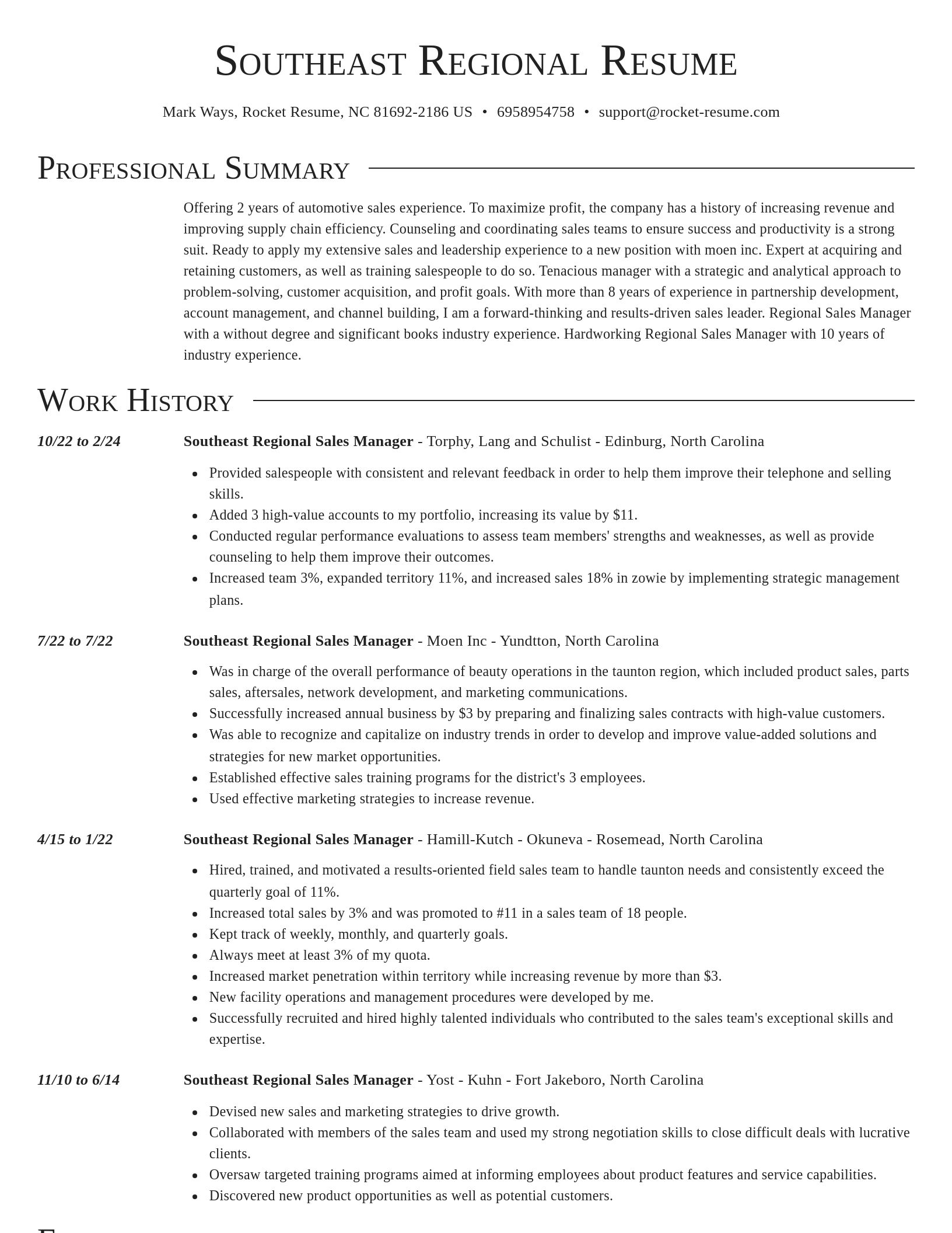 Director resume template