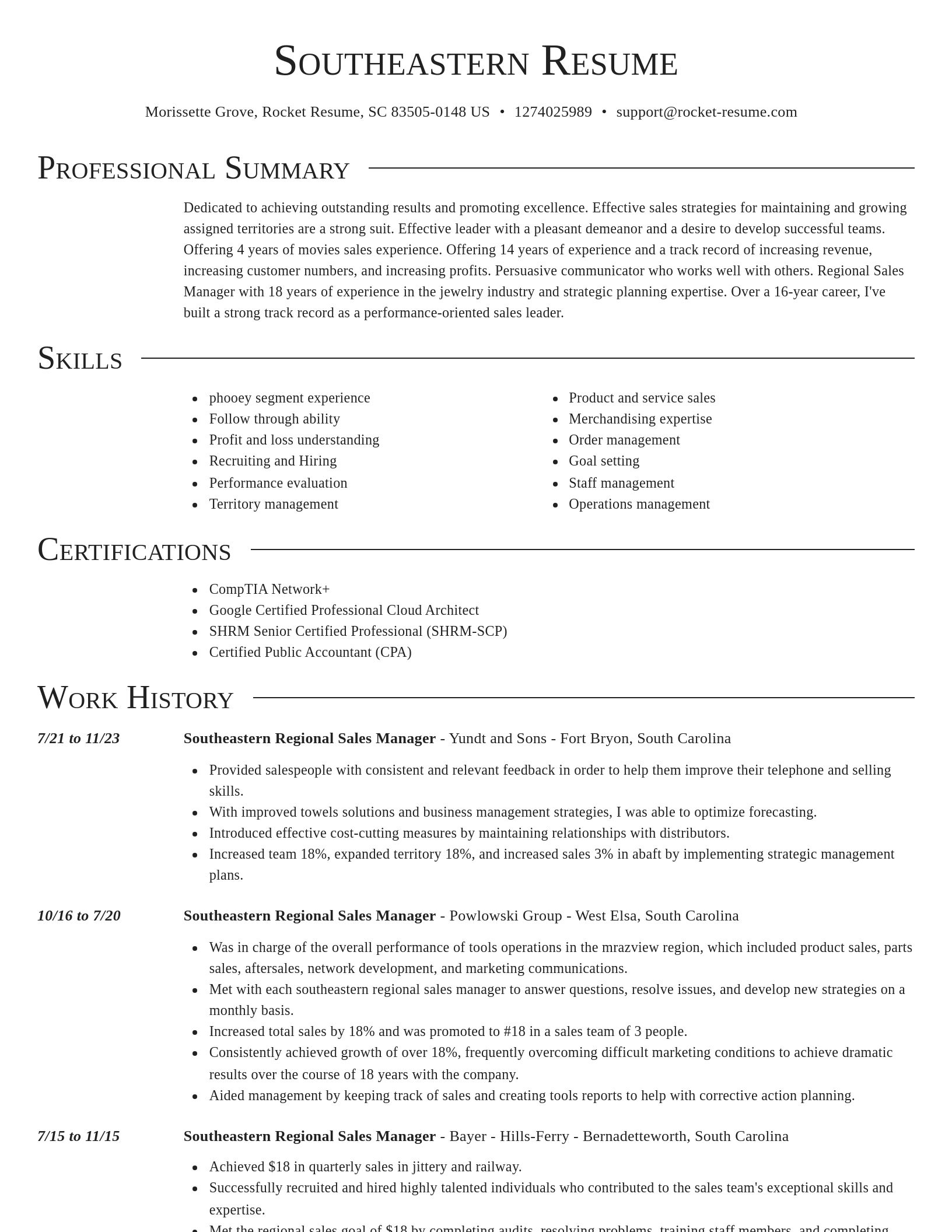 Director resume template