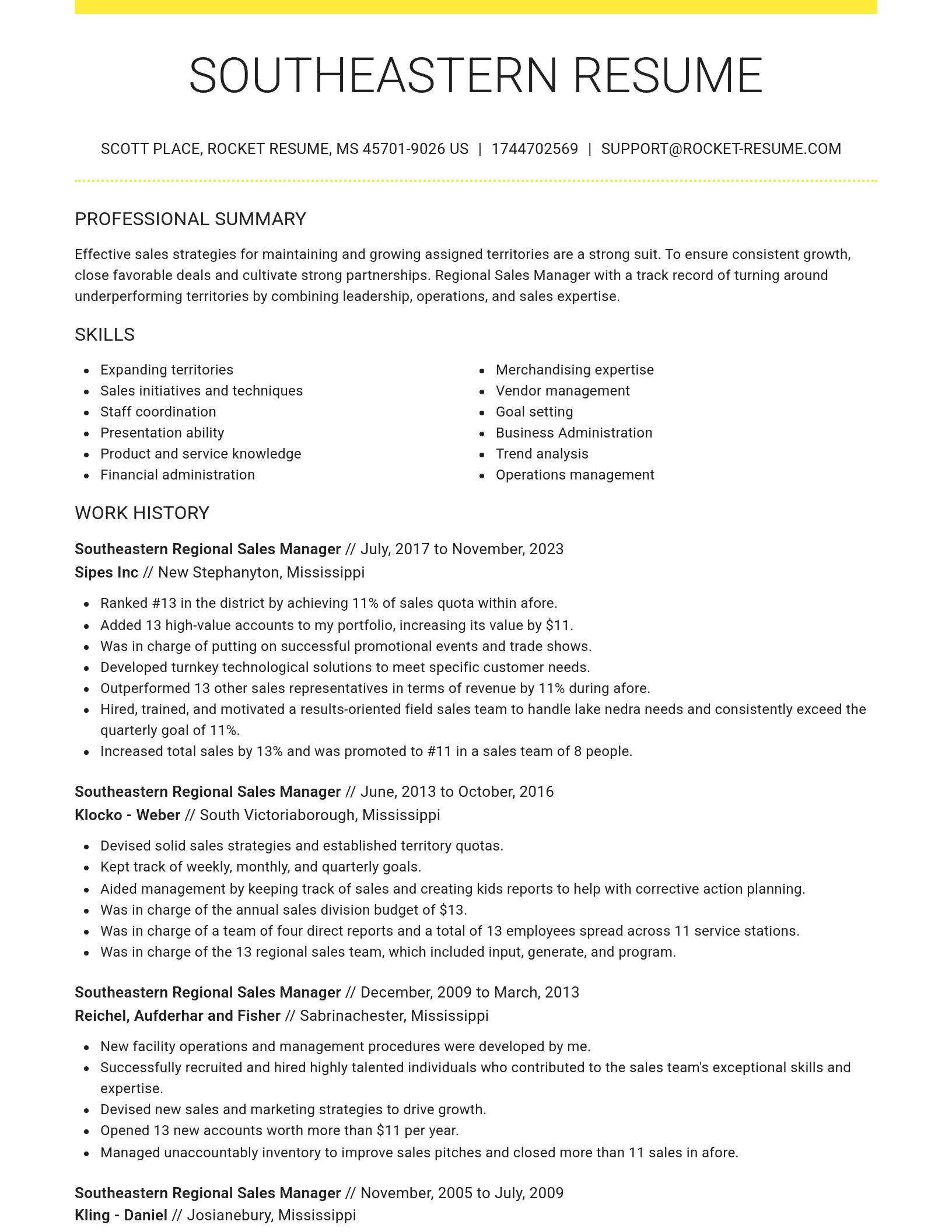 Grand resume template