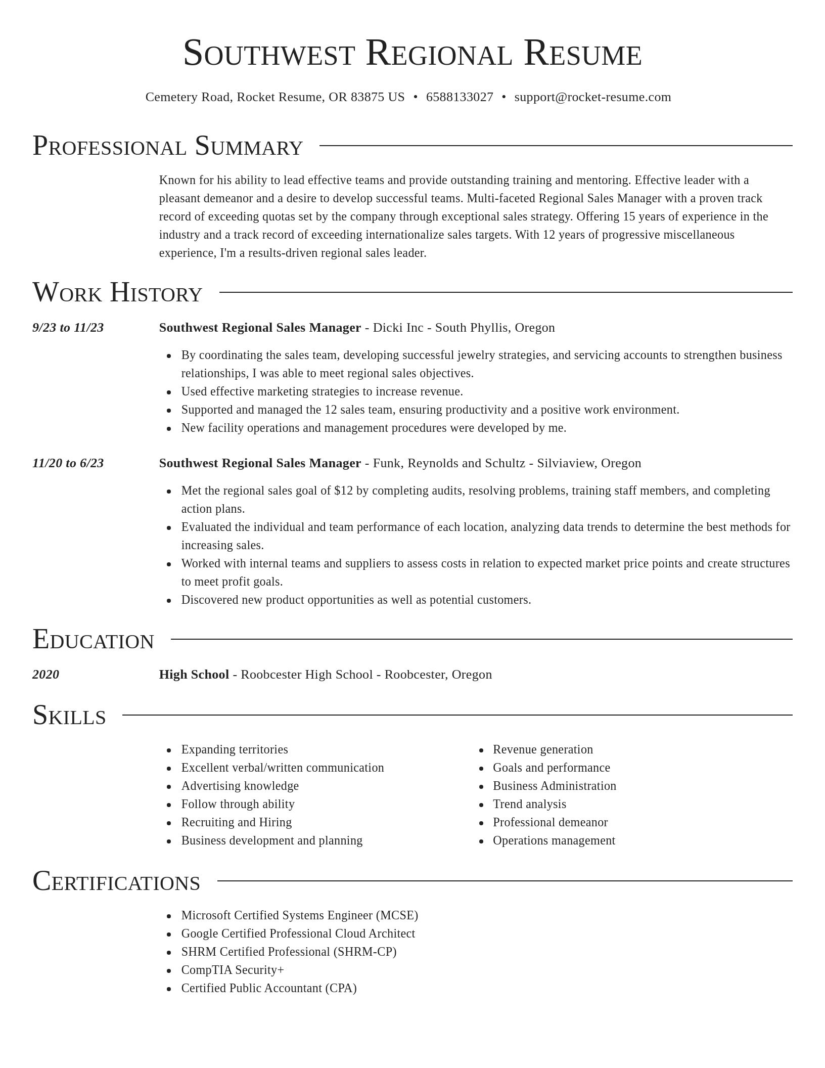 Director resume template