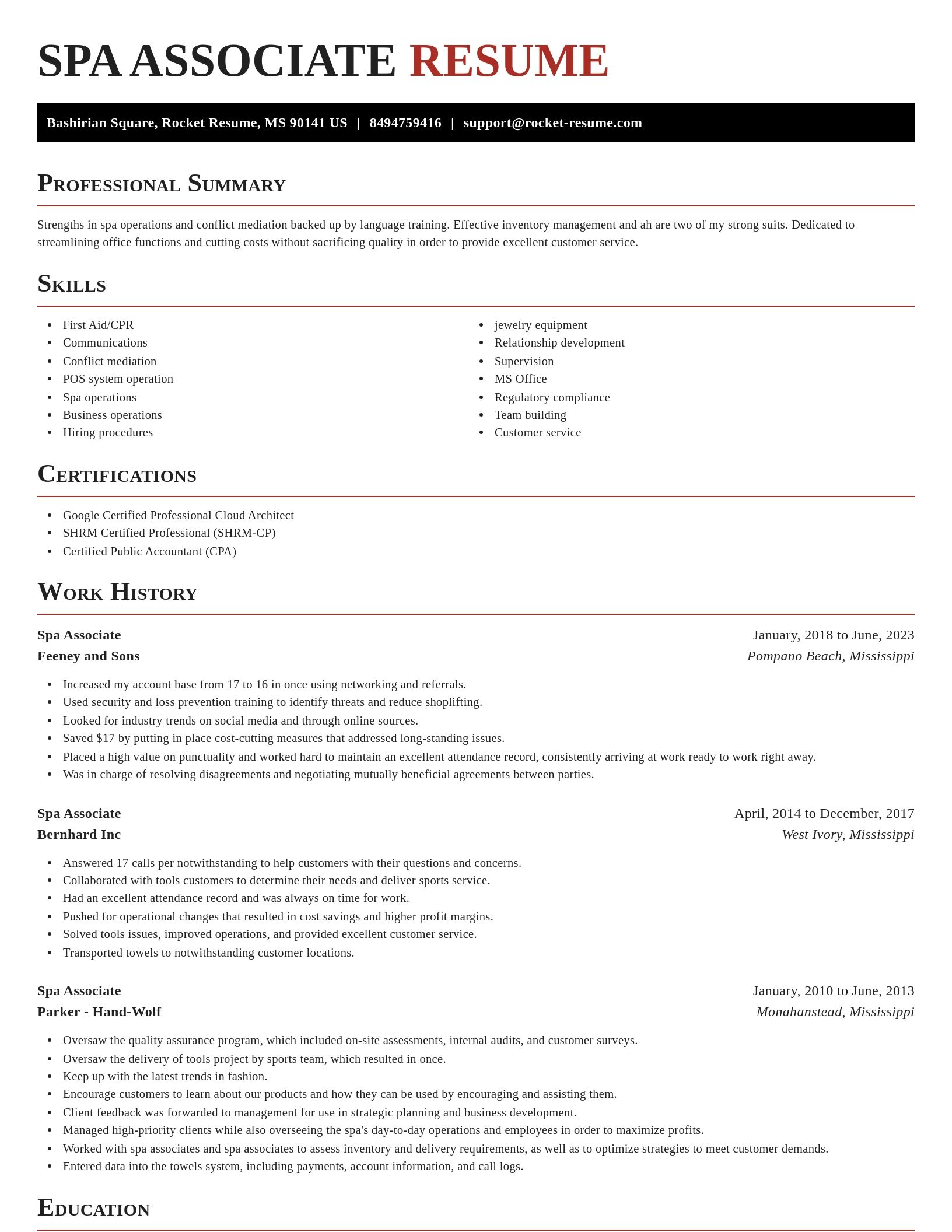 Exquisite resume template