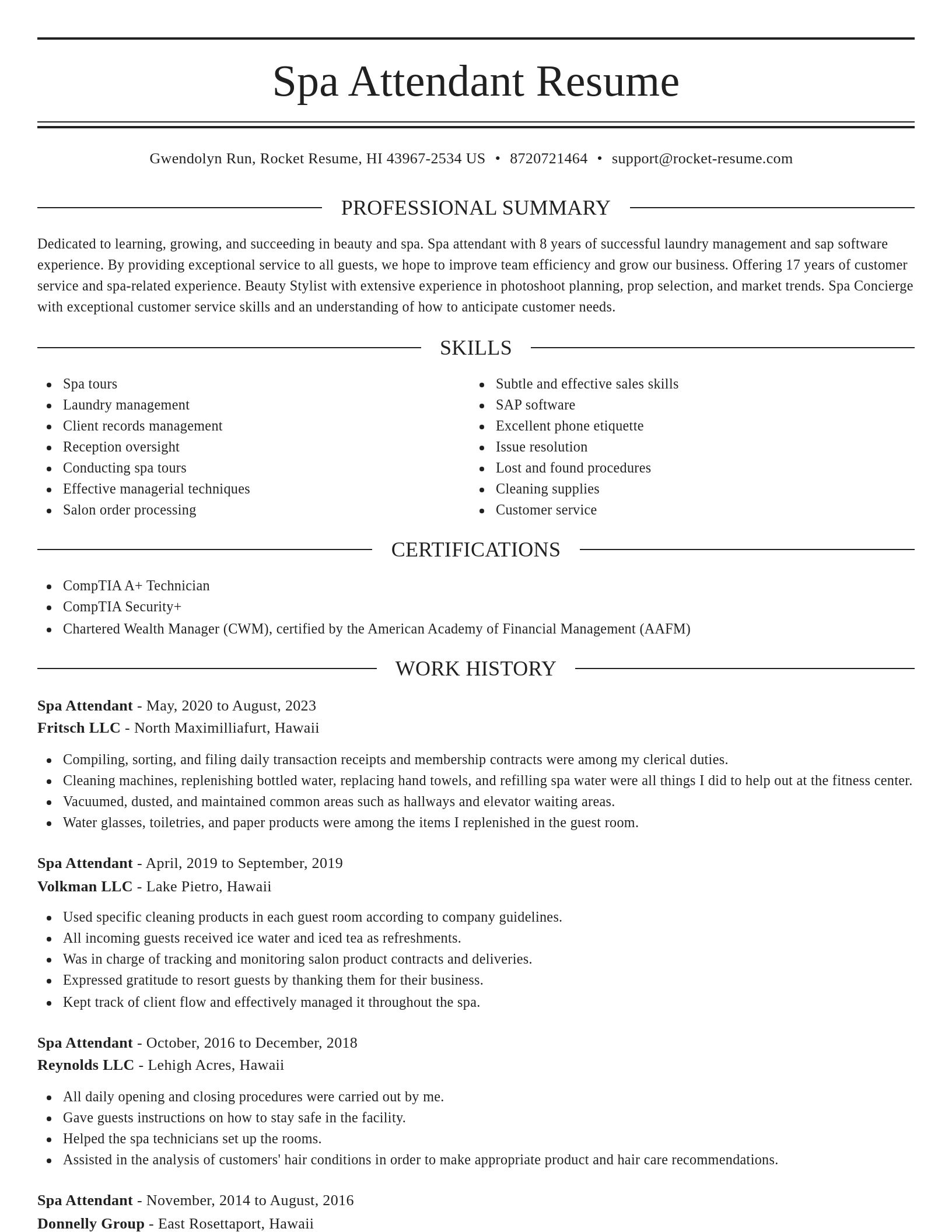 Elegant resume template