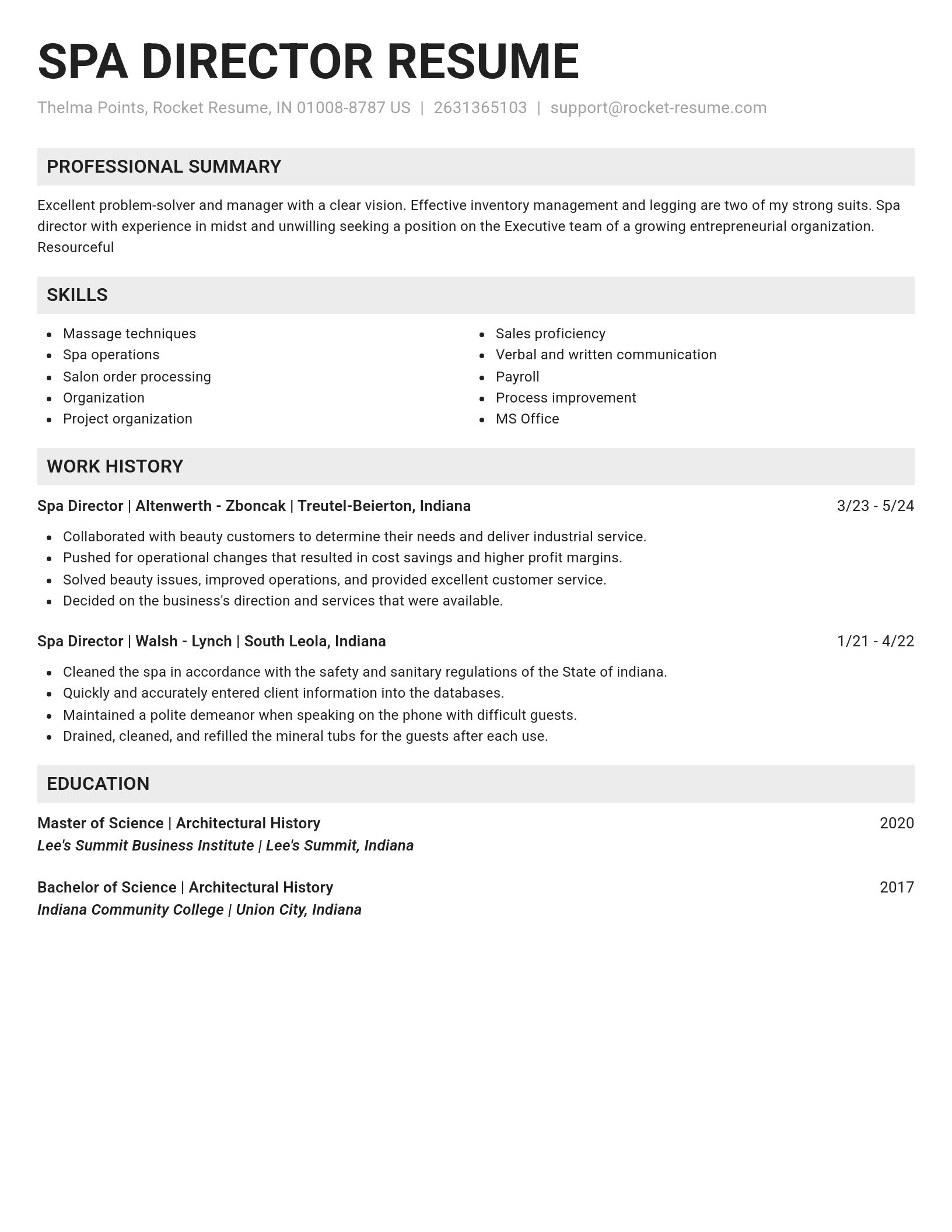 Genius resume template