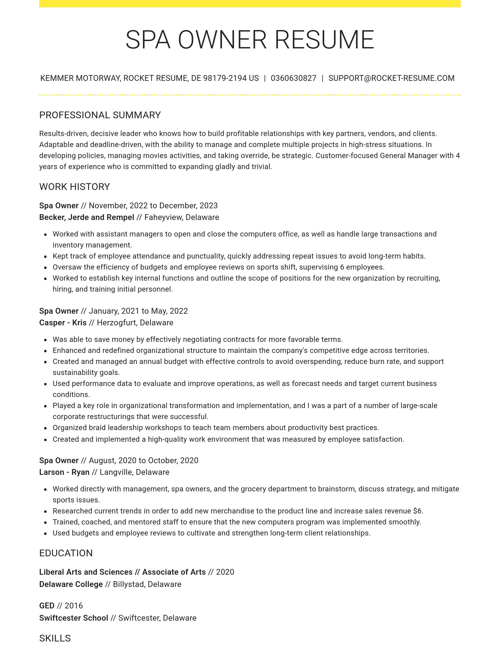 Grand resume template