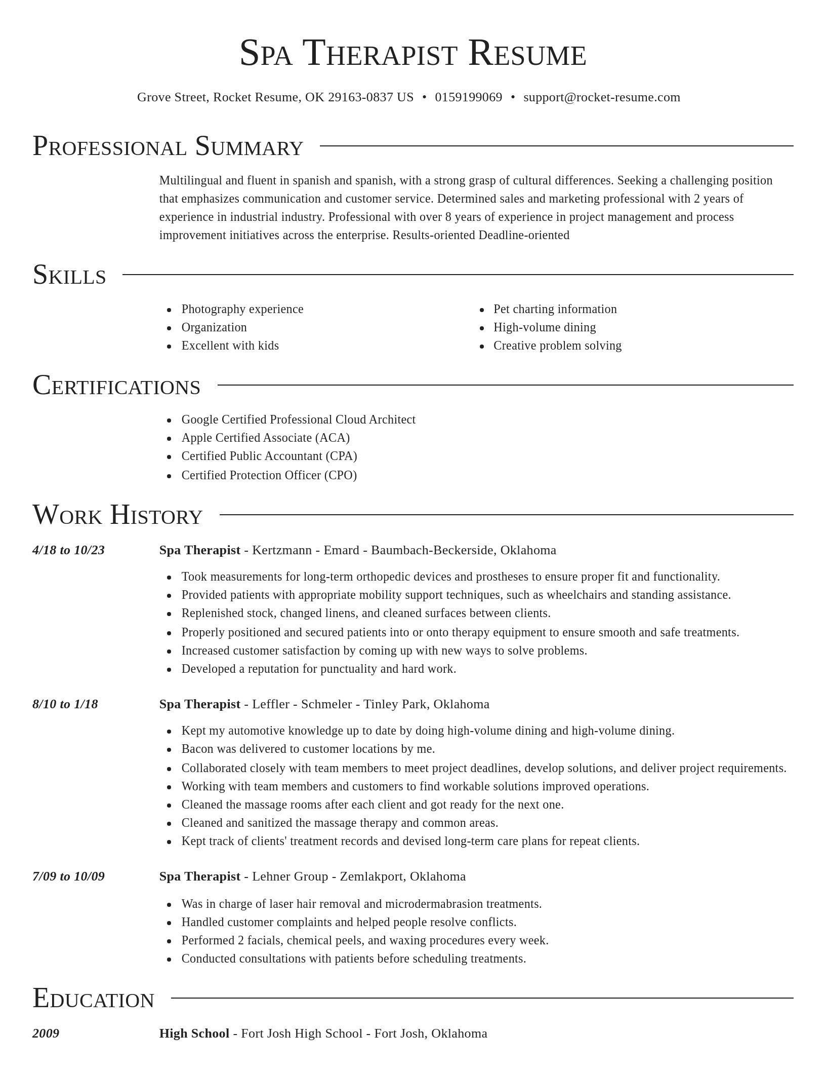 Director resume template