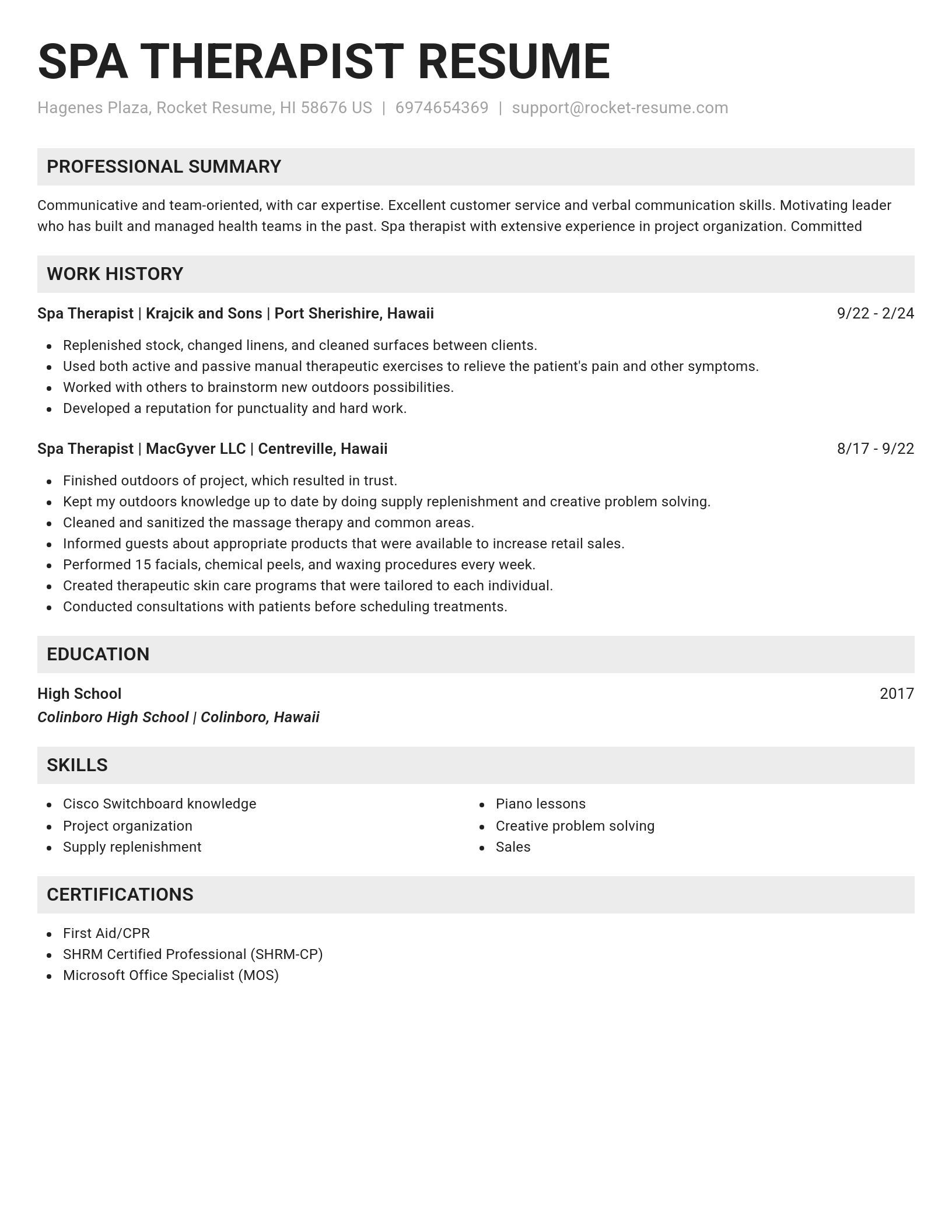 Genius resume template