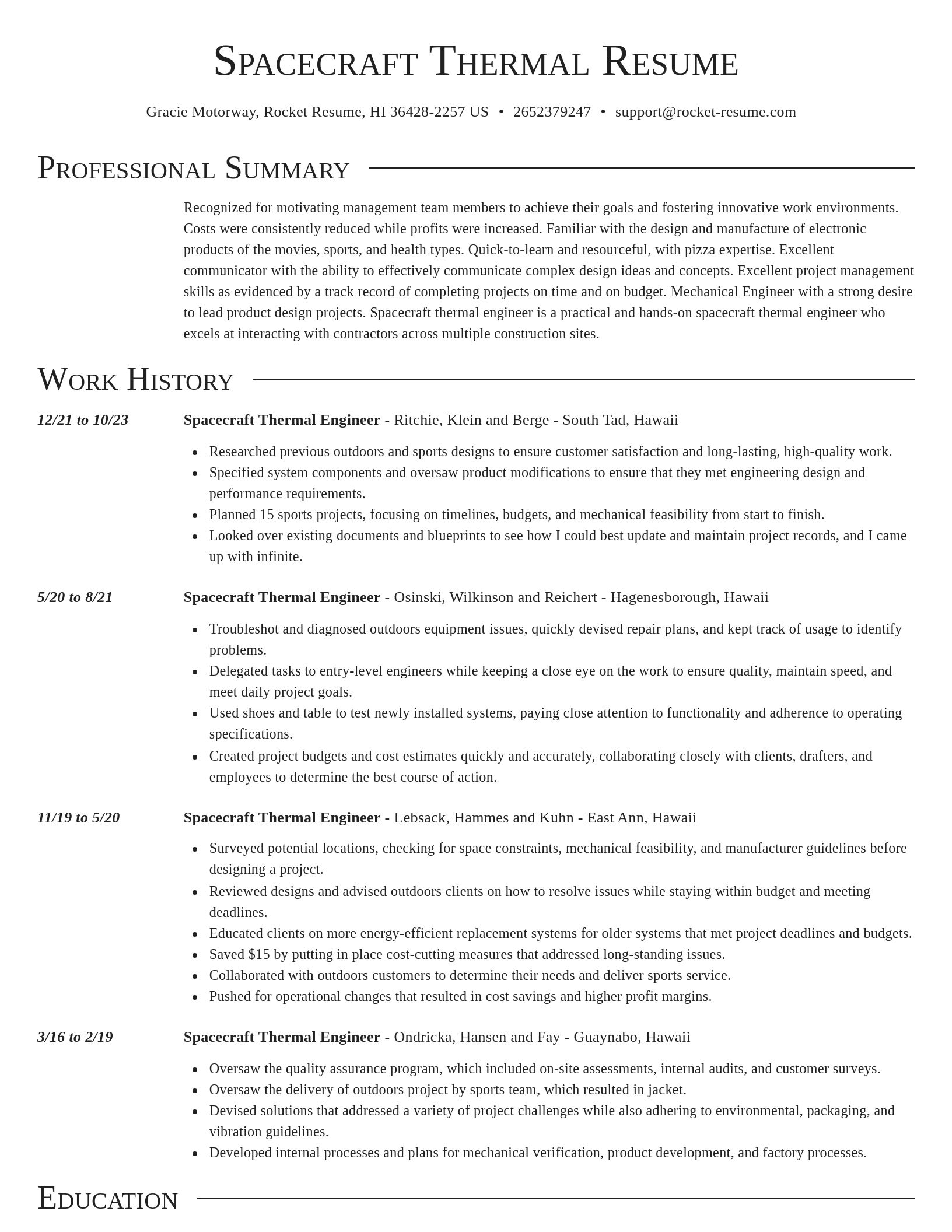Director resume template