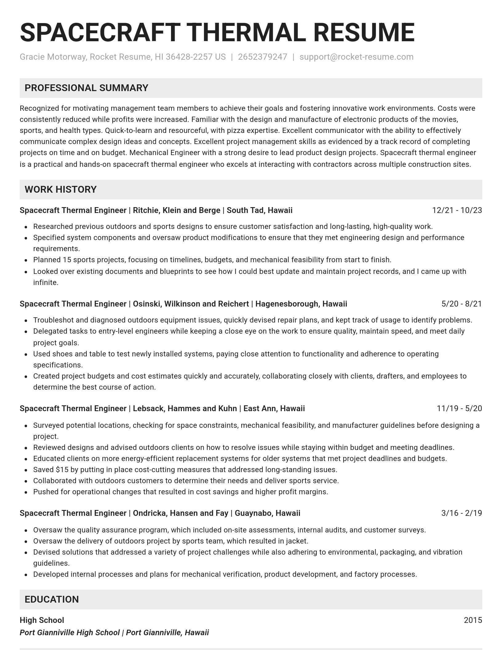 Genius resume template
