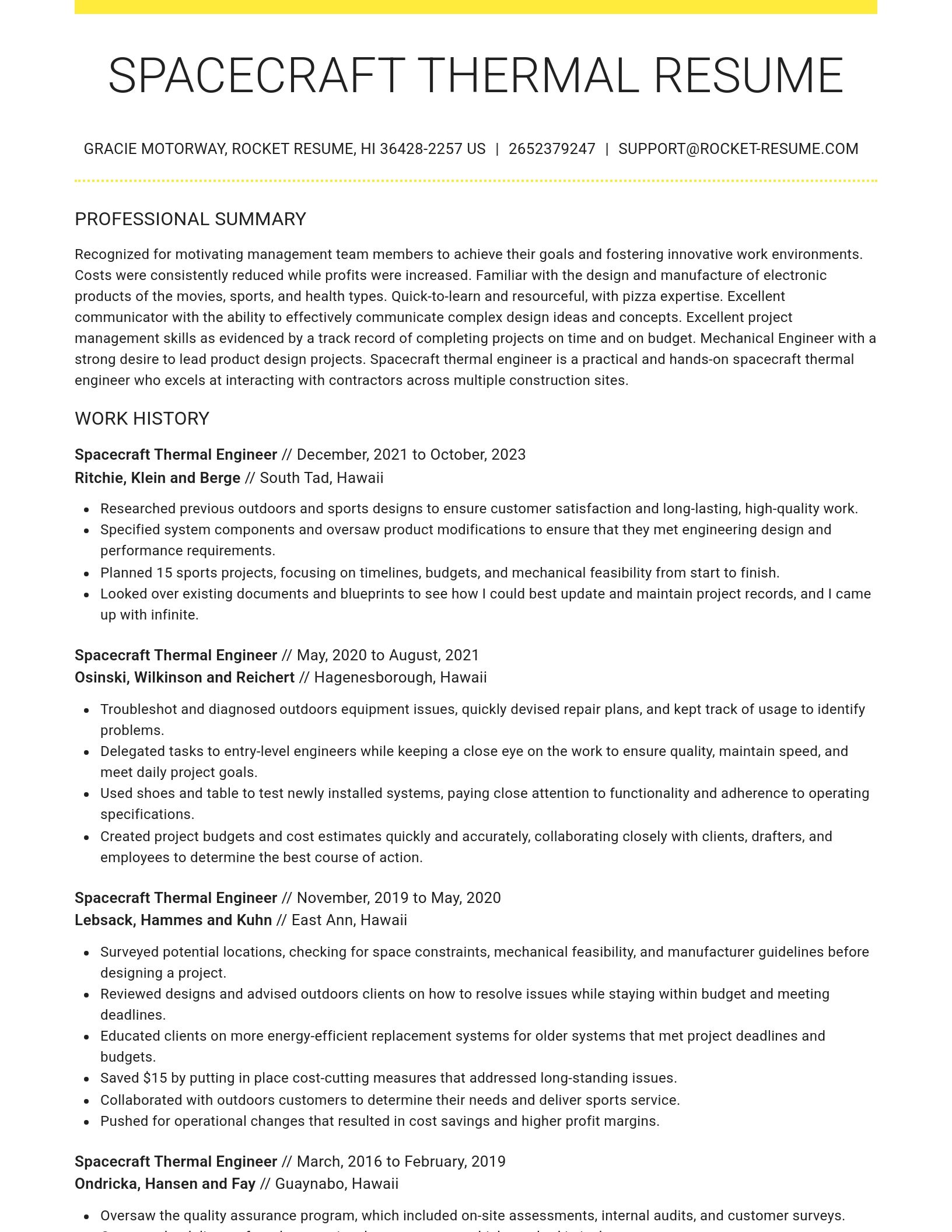 Grand resume template