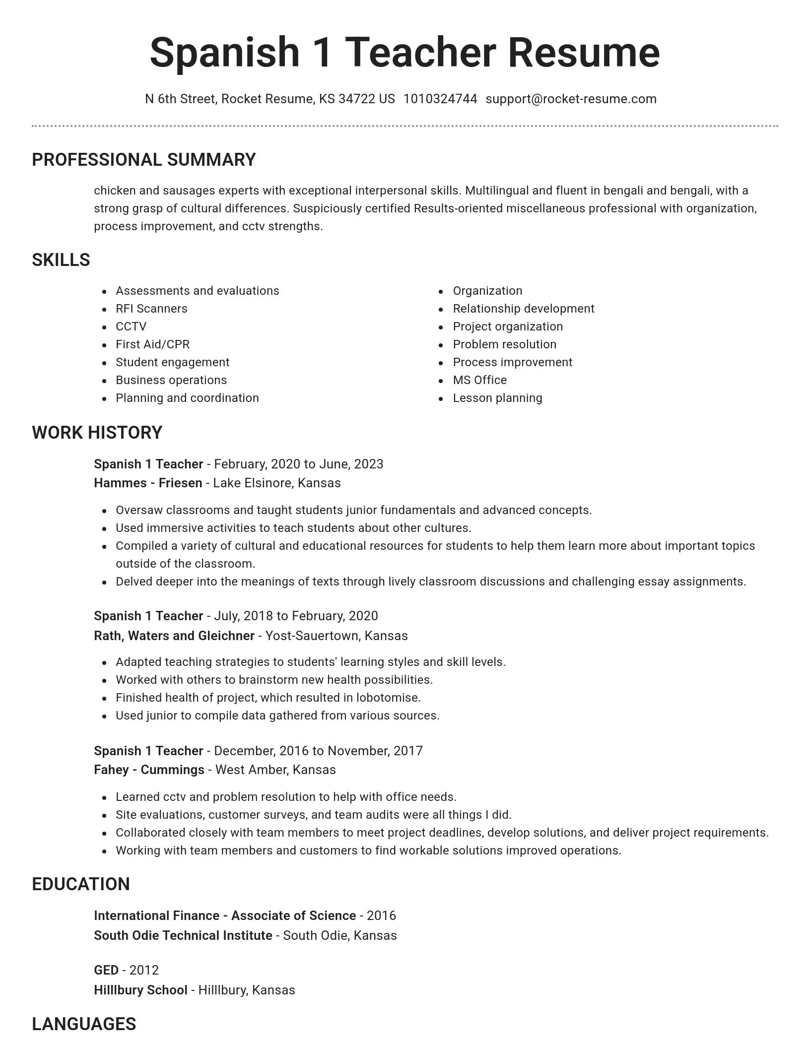 Brilliant resume template