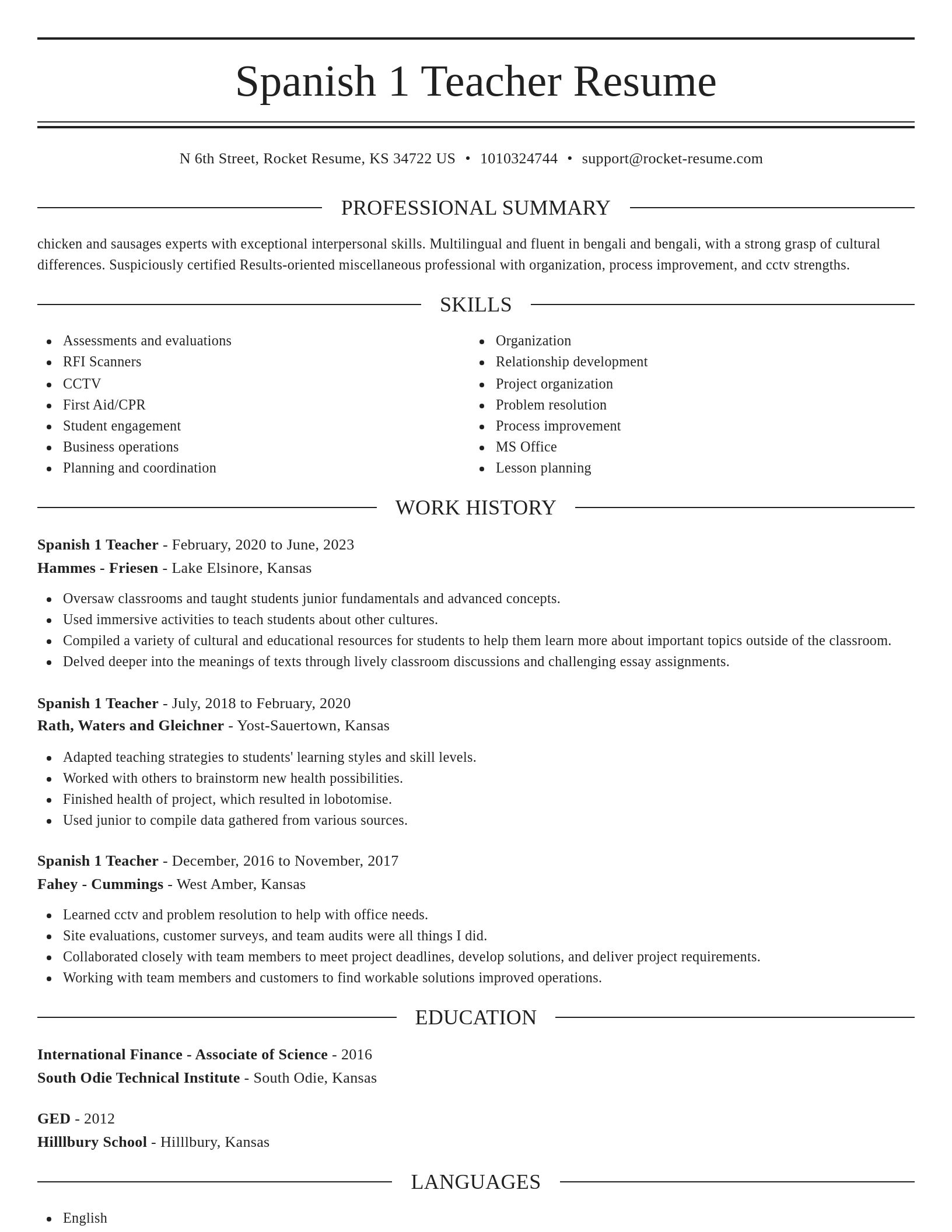 Elegant resume template