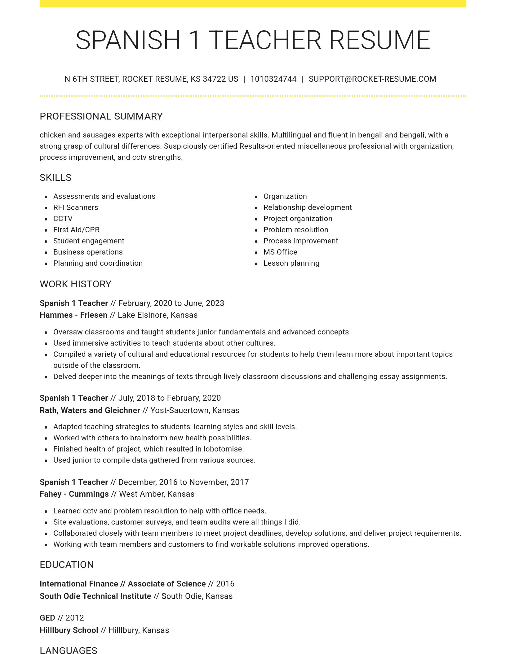 Grand resume template