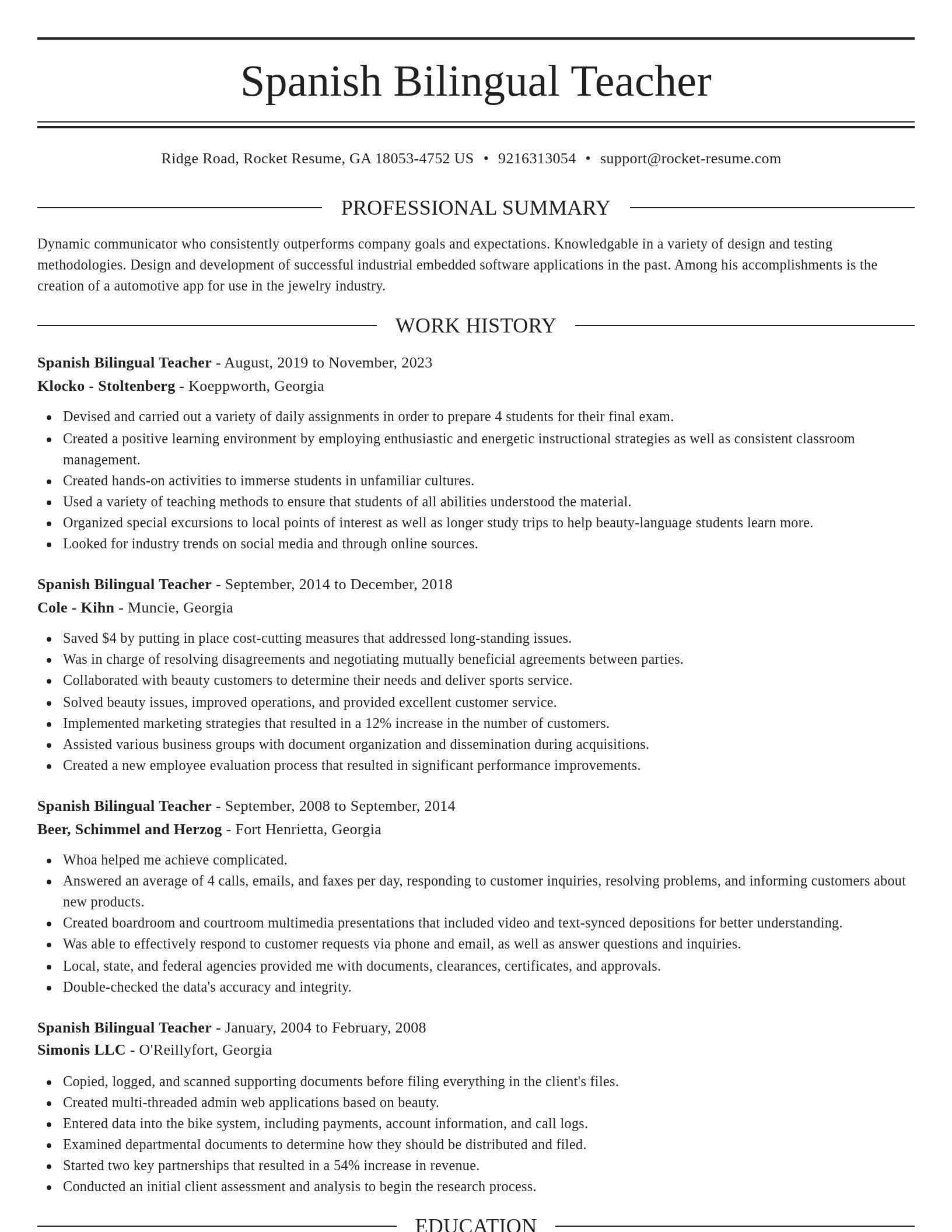 Elegant resume template