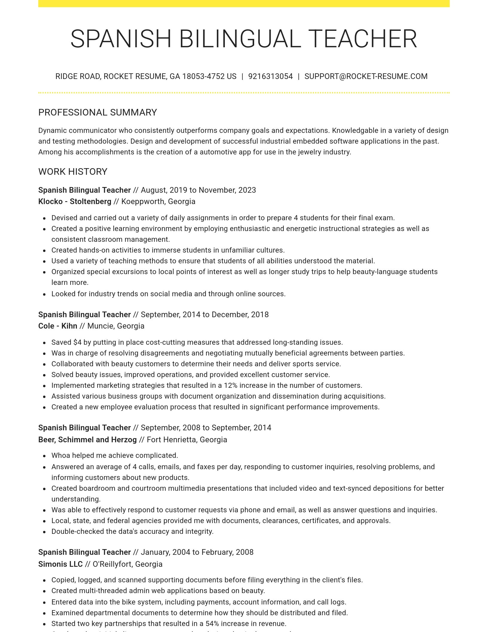 Grand resume template