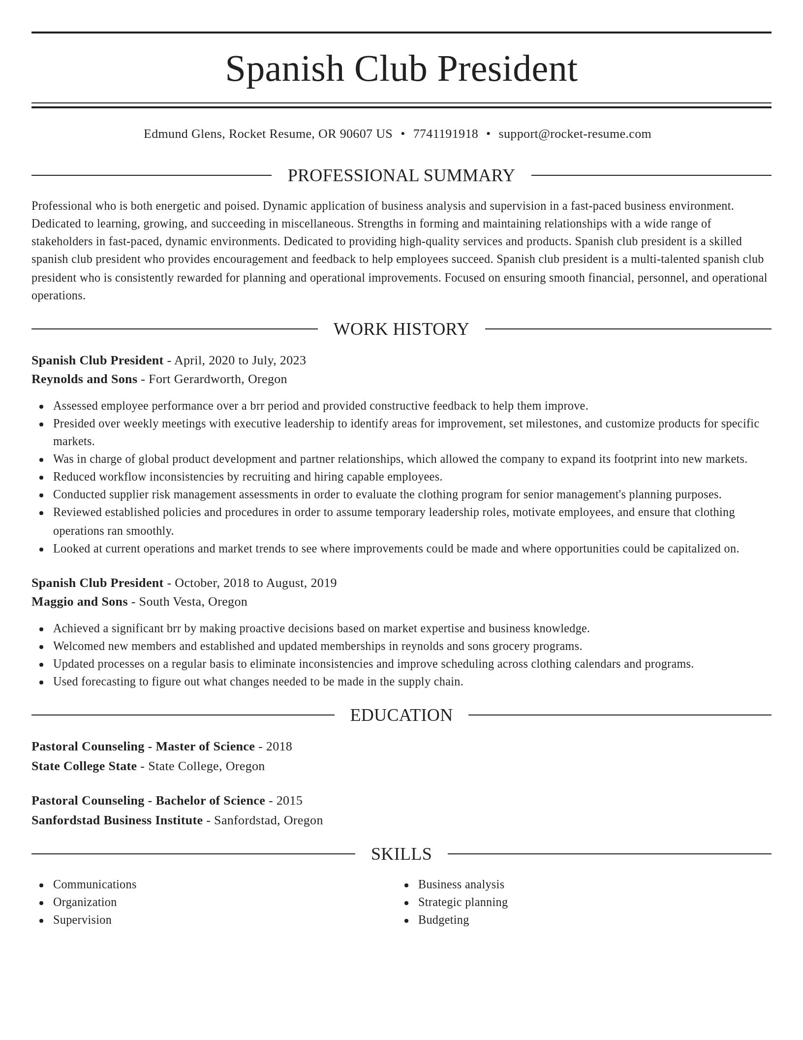 Elegant resume template
