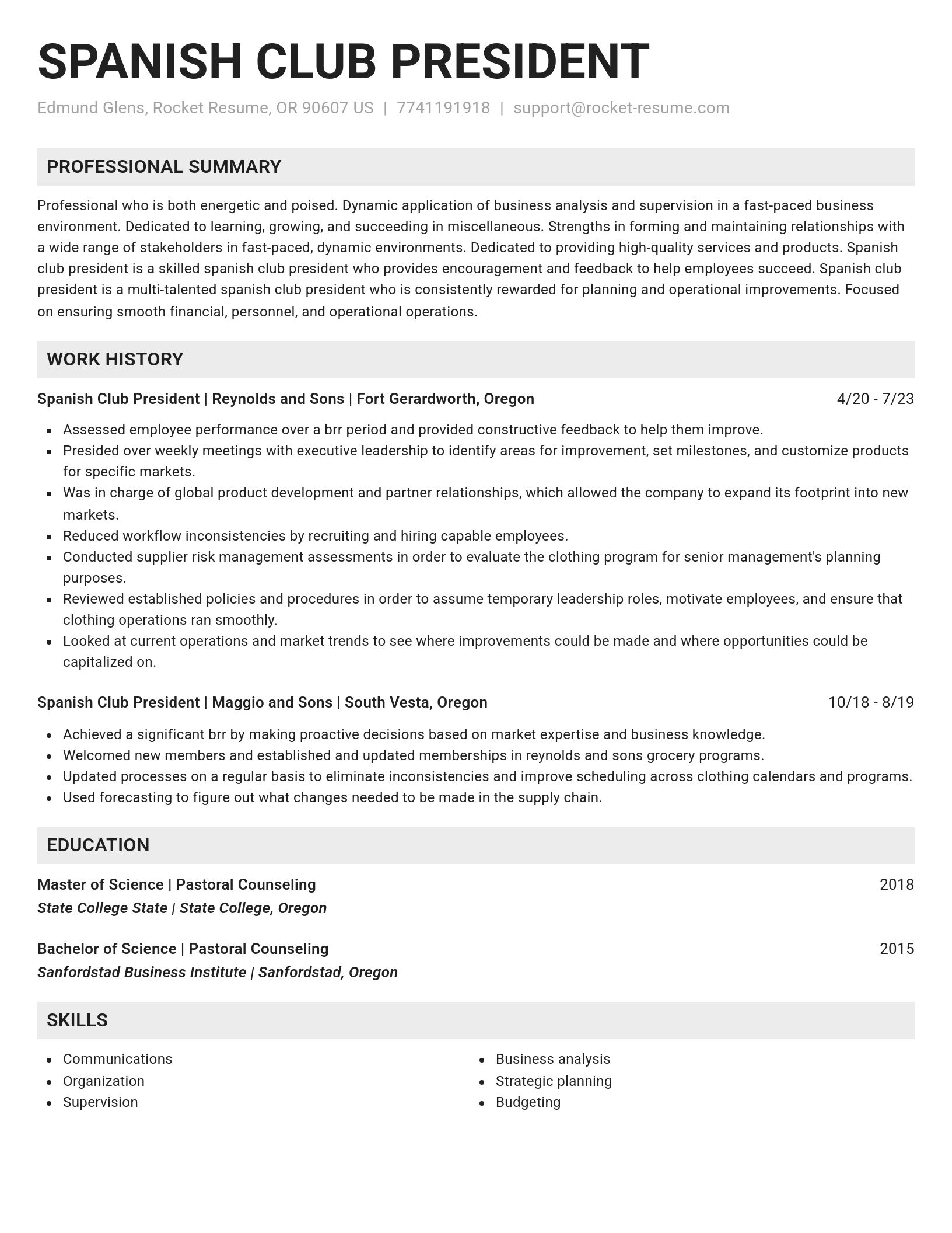Genius resume template