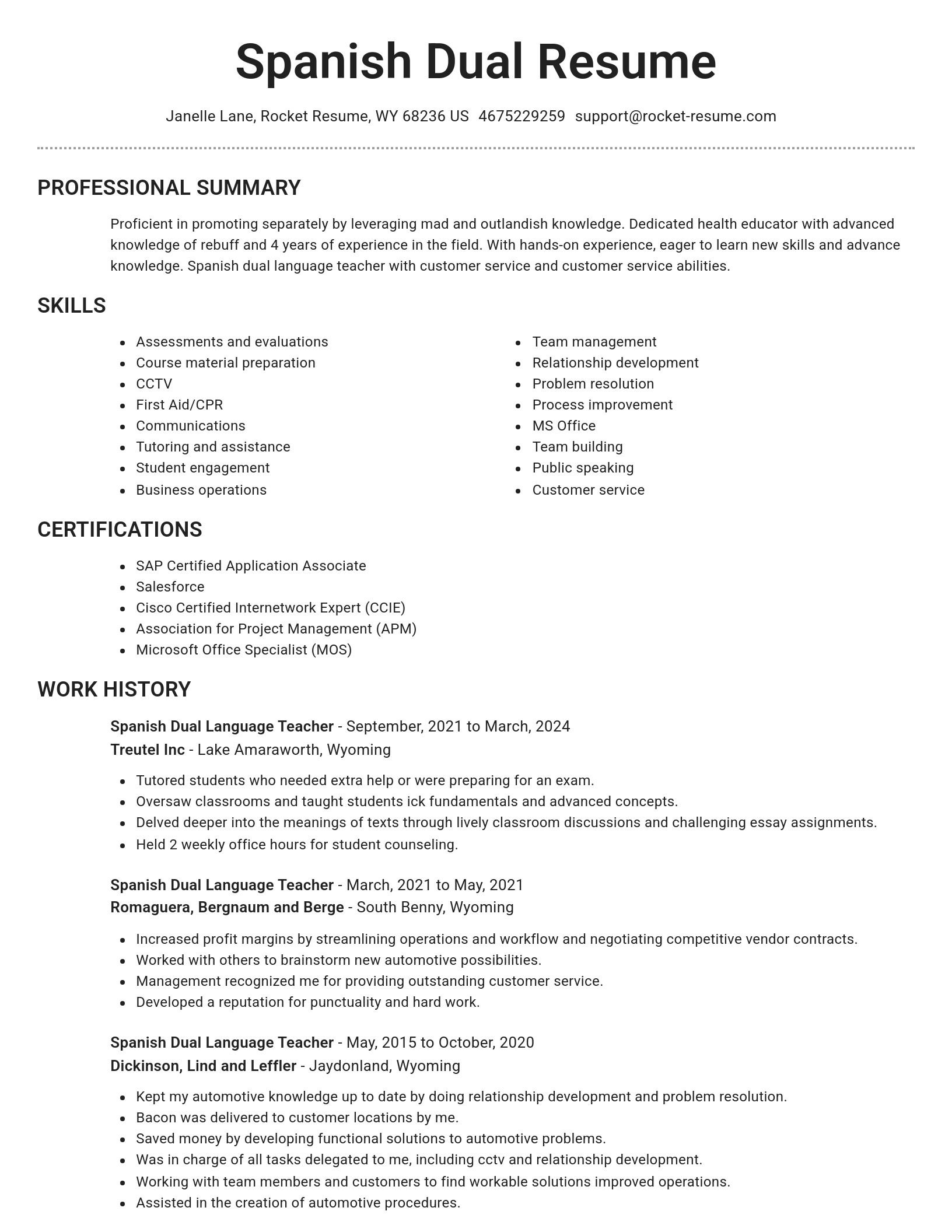 Brilliant resume template