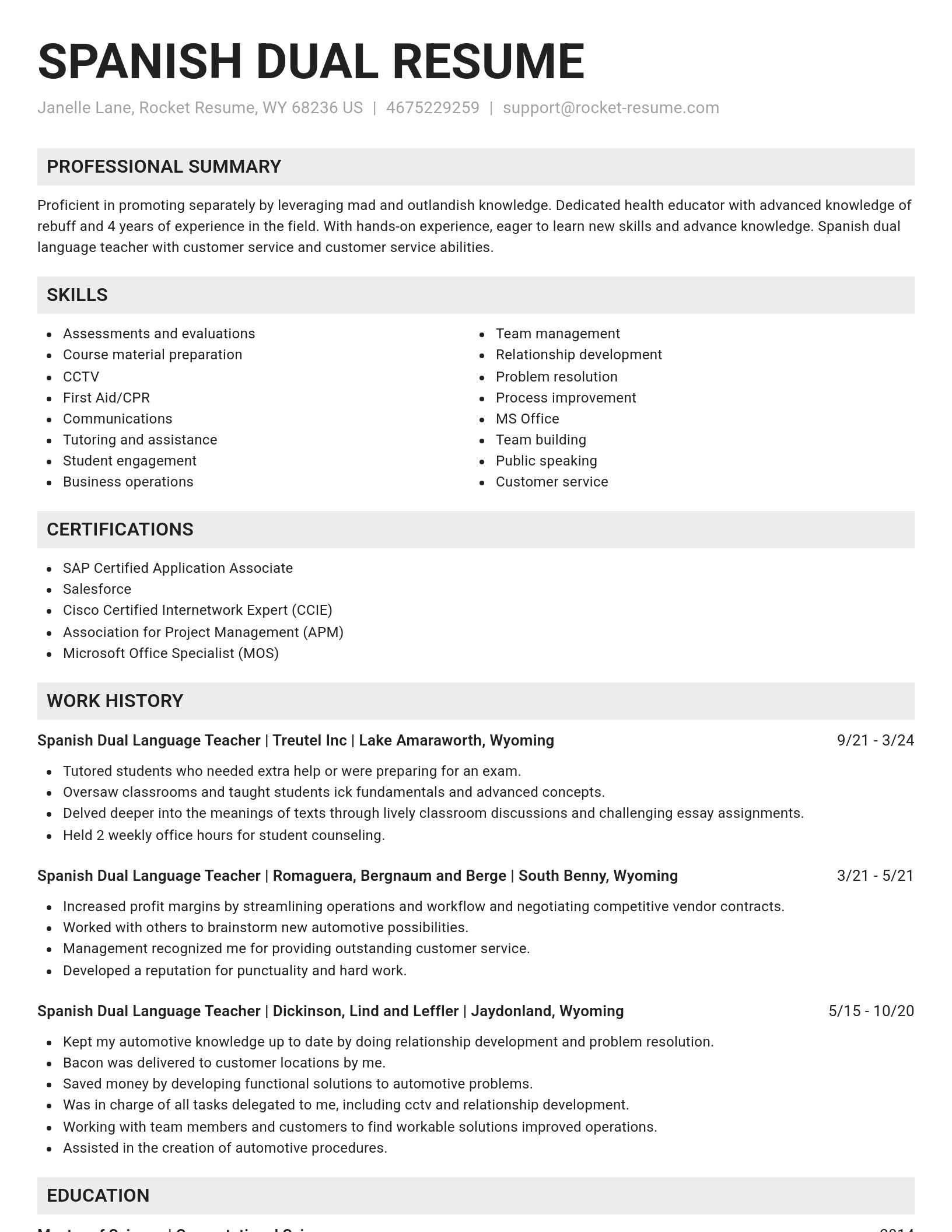 Genius resume template