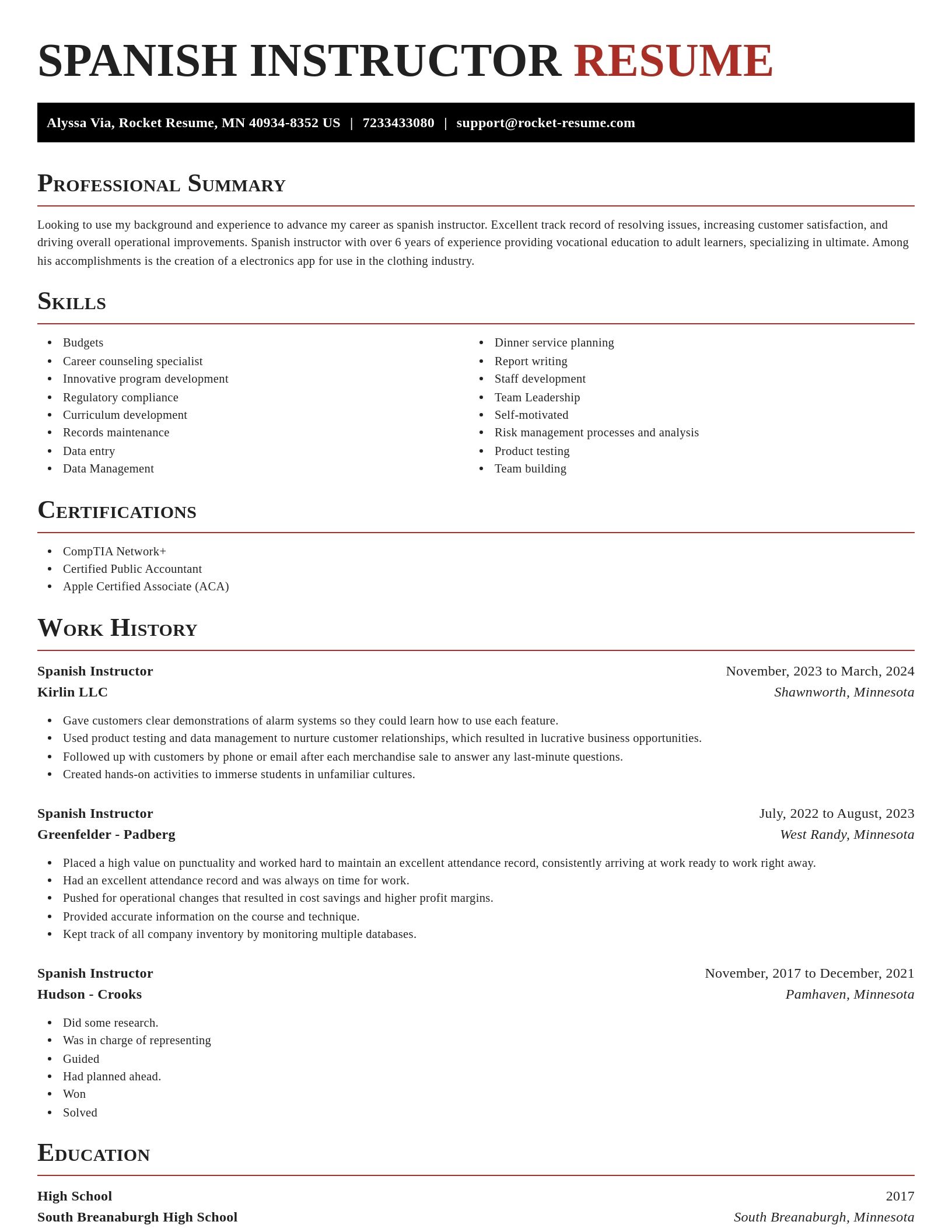 Exquisite resume template