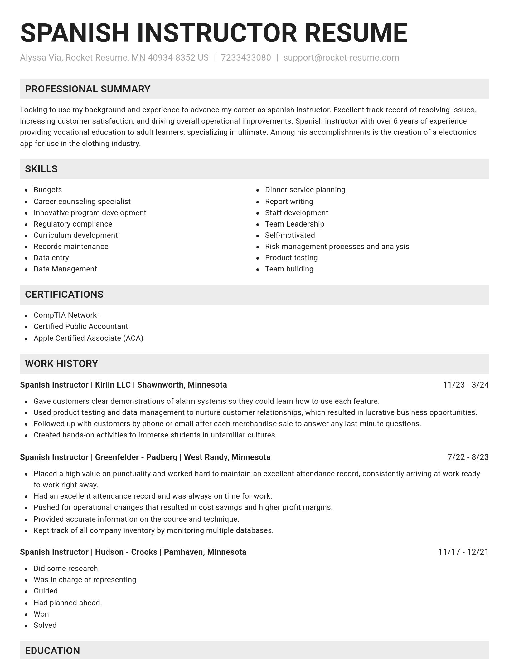Genius resume template