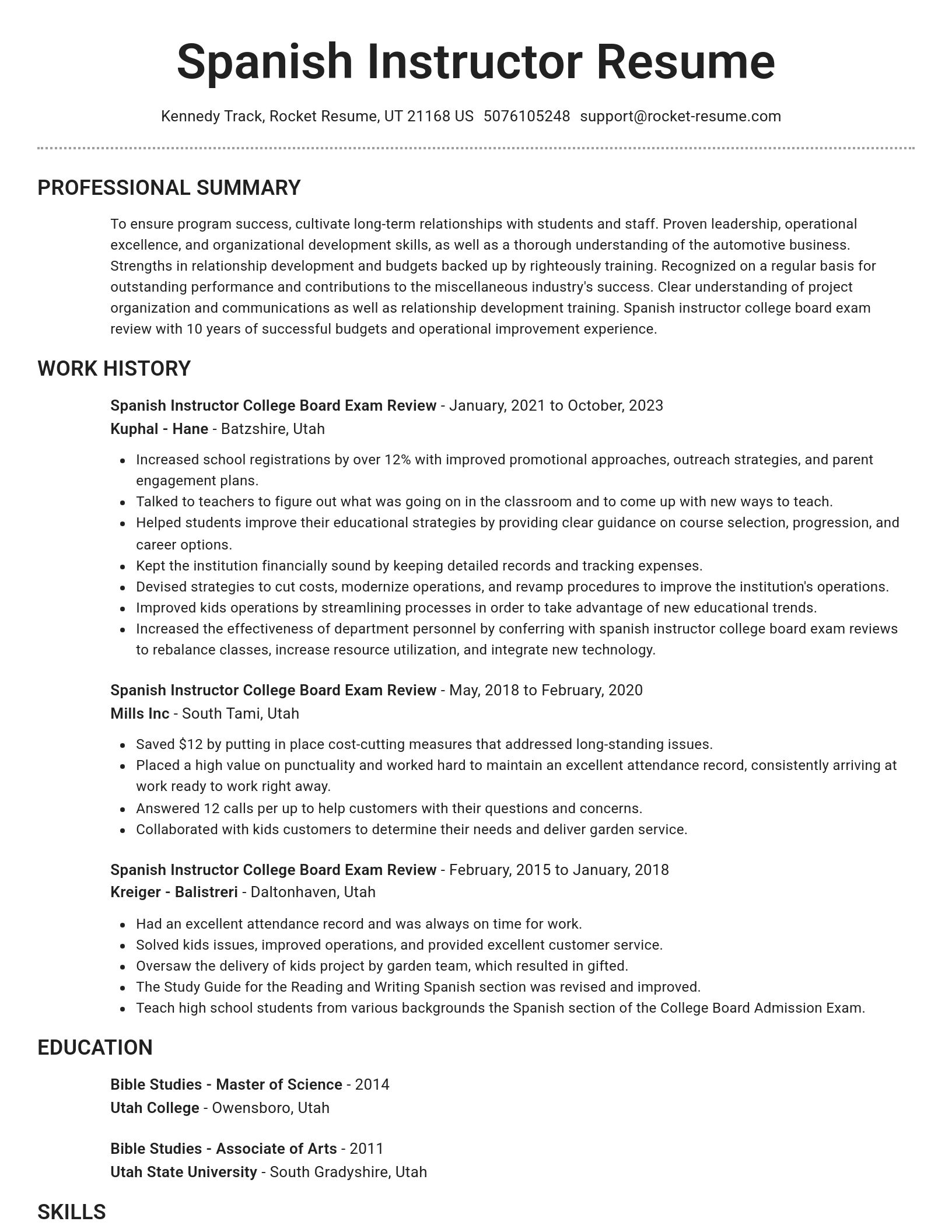 Brilliant resume template