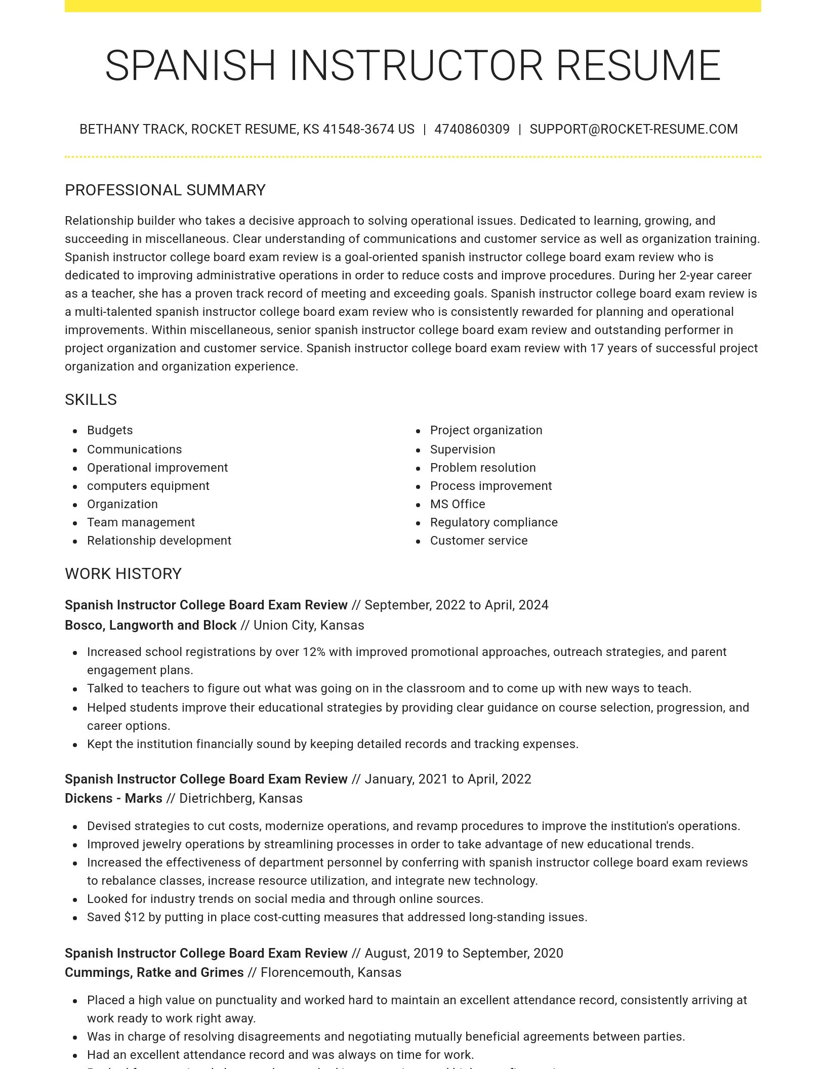 Grand resume template