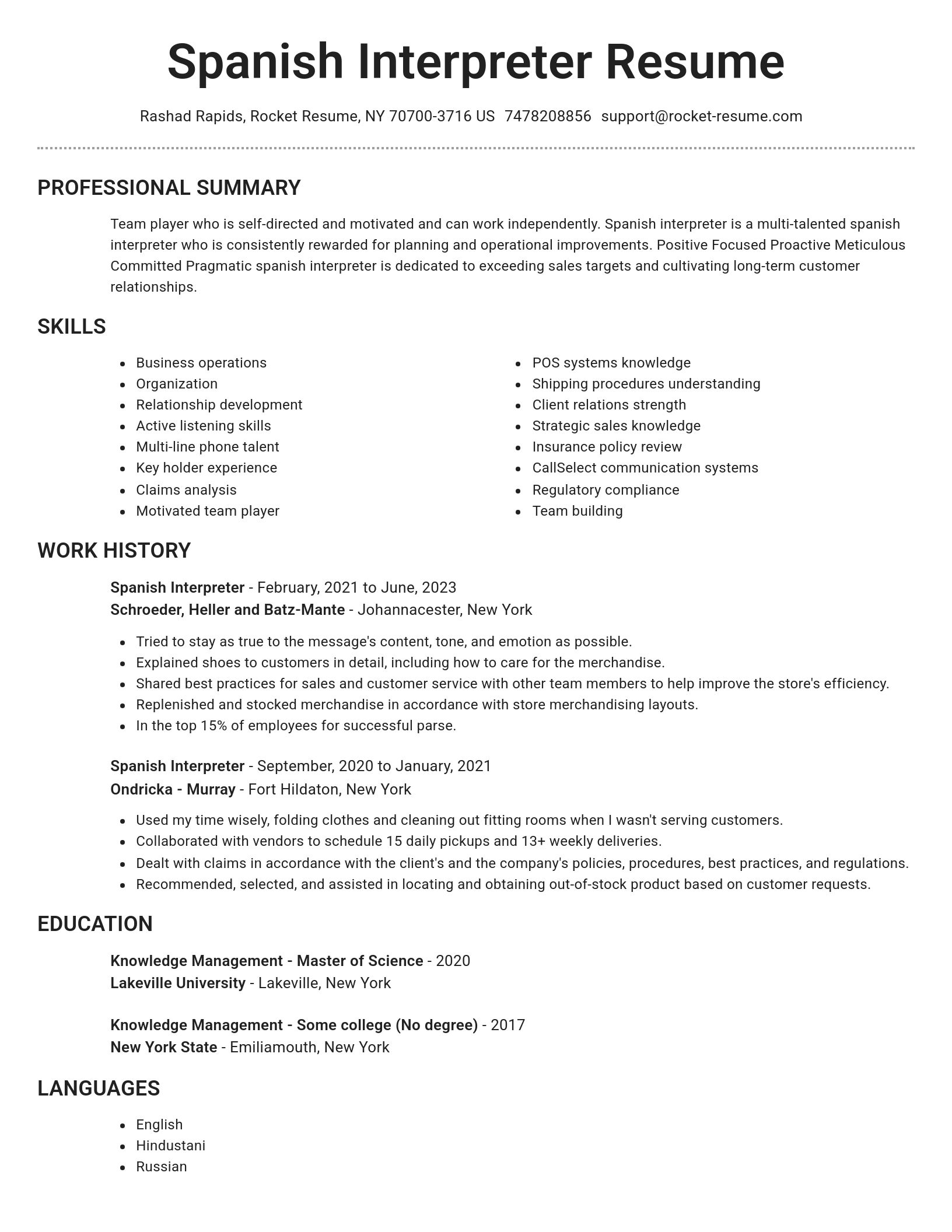 Brilliant resume template