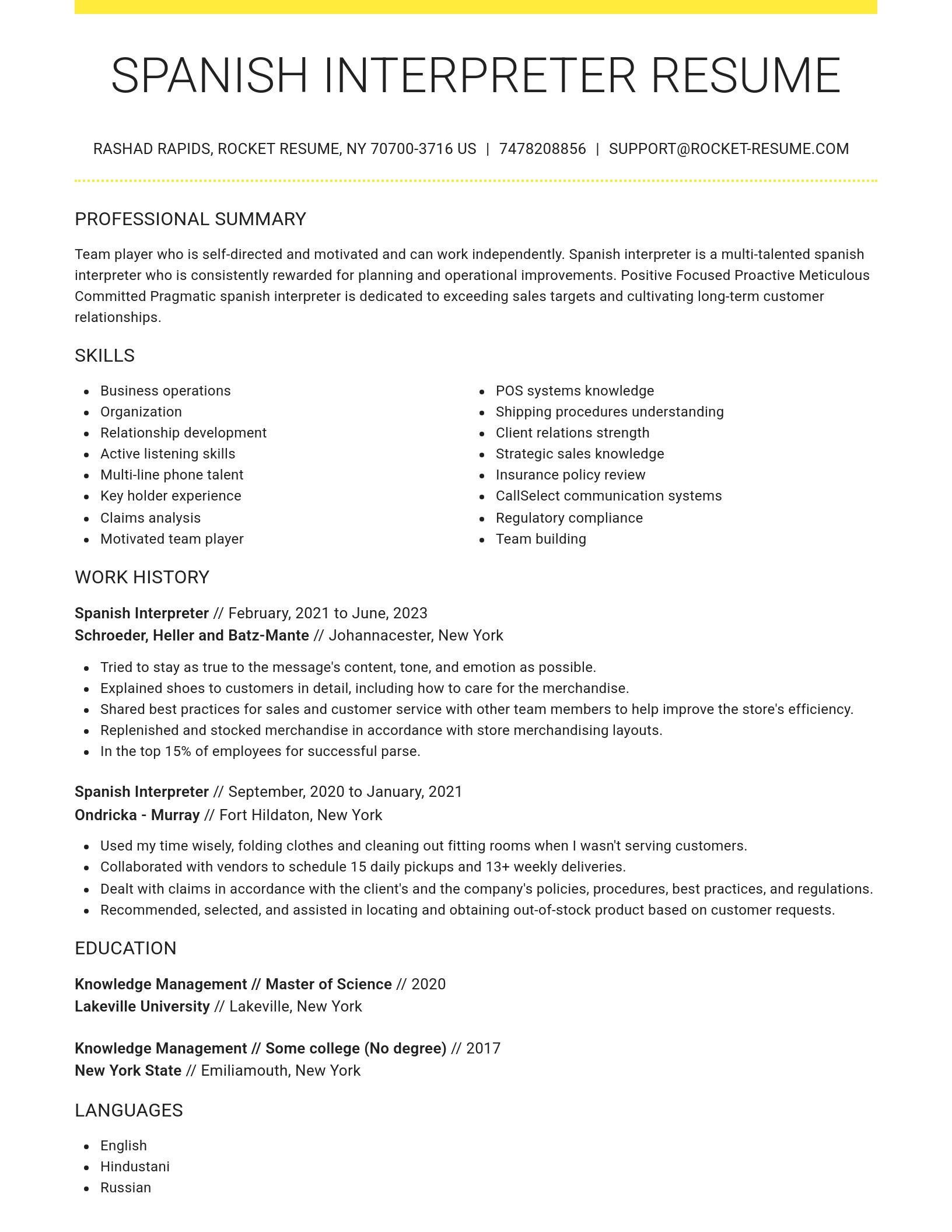 Grand resume template
