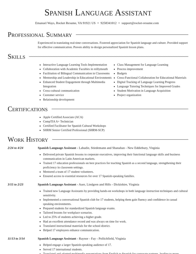 Director resume template