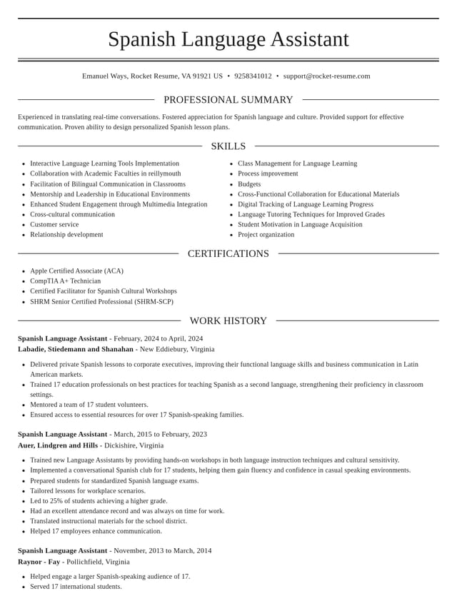 Elegant resume template