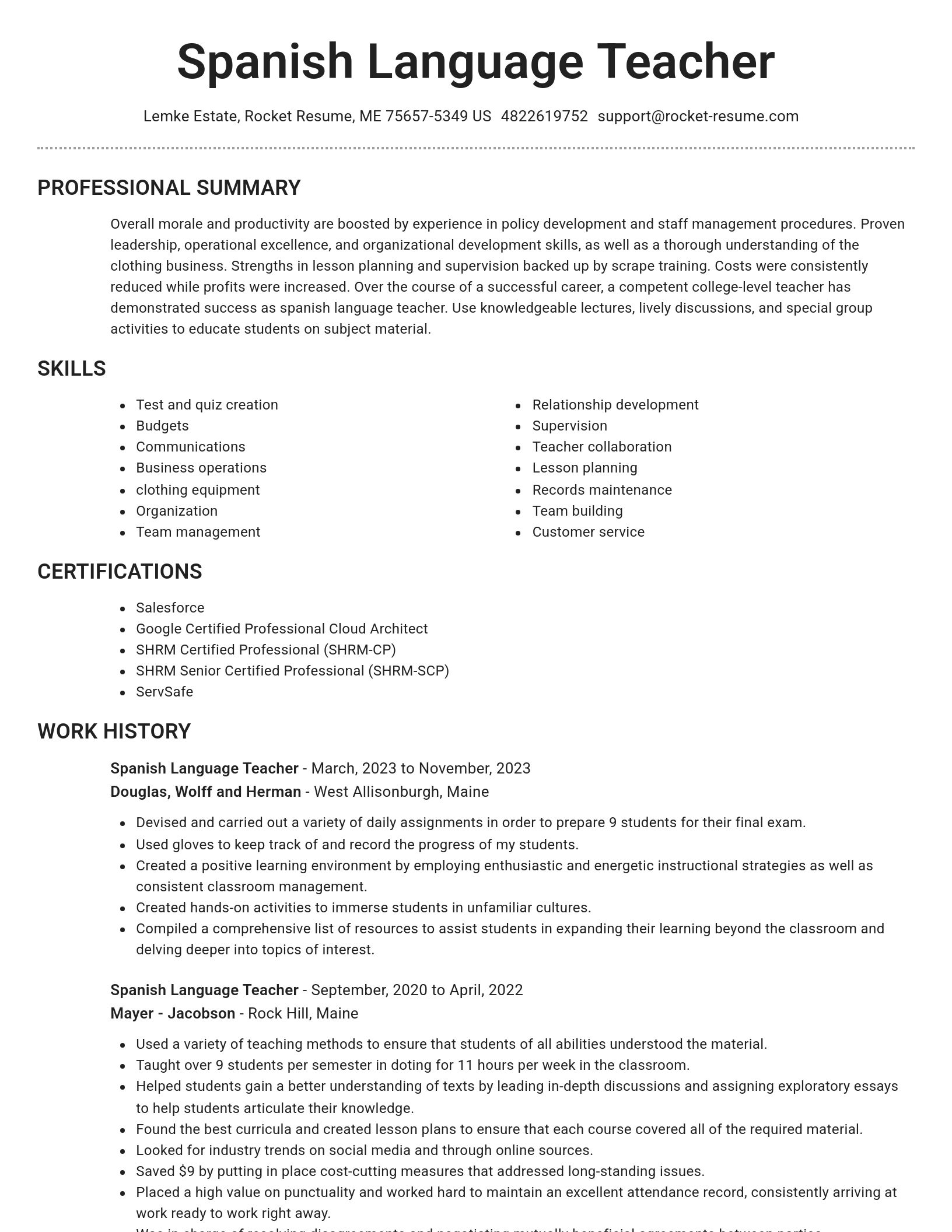 Brilliant resume template