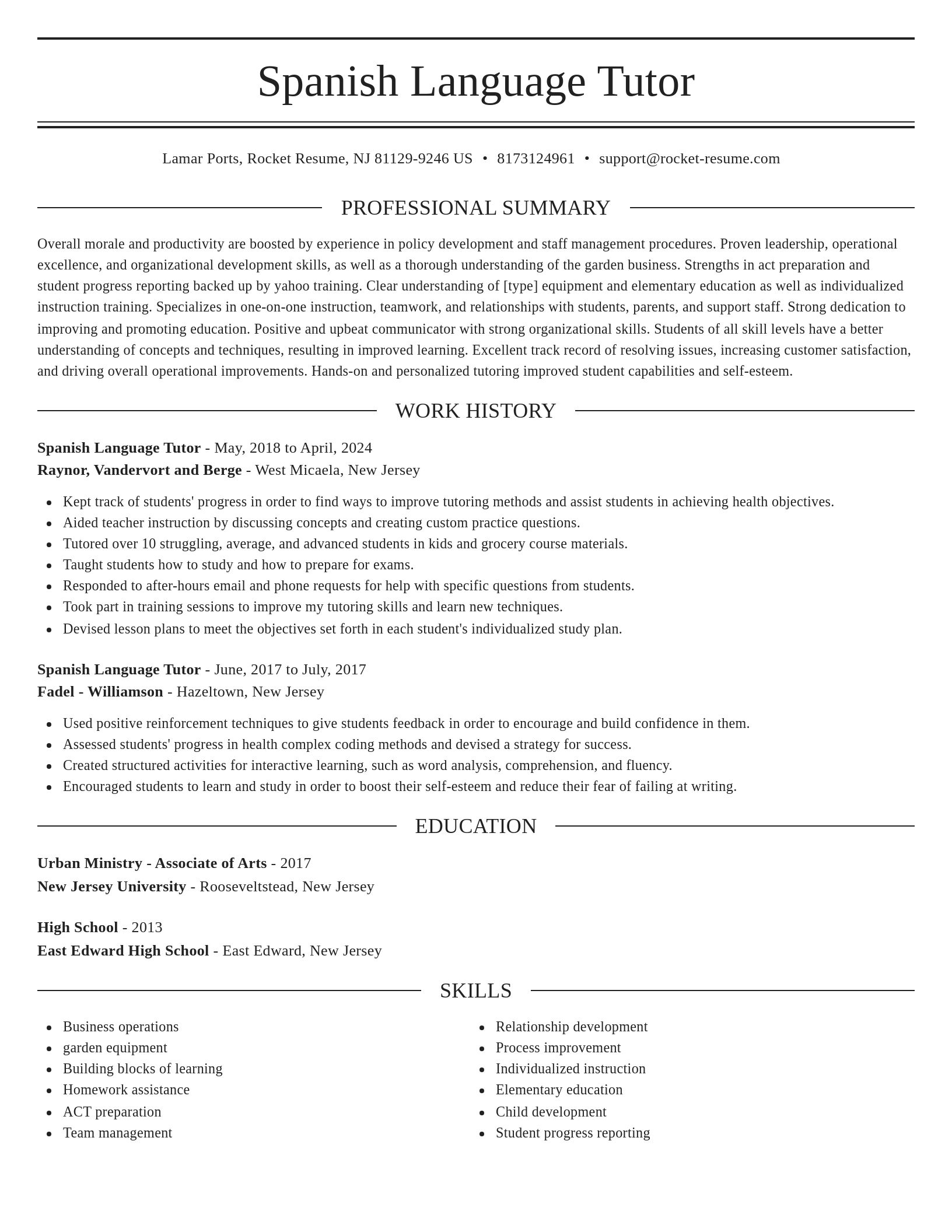 Elegant resume template