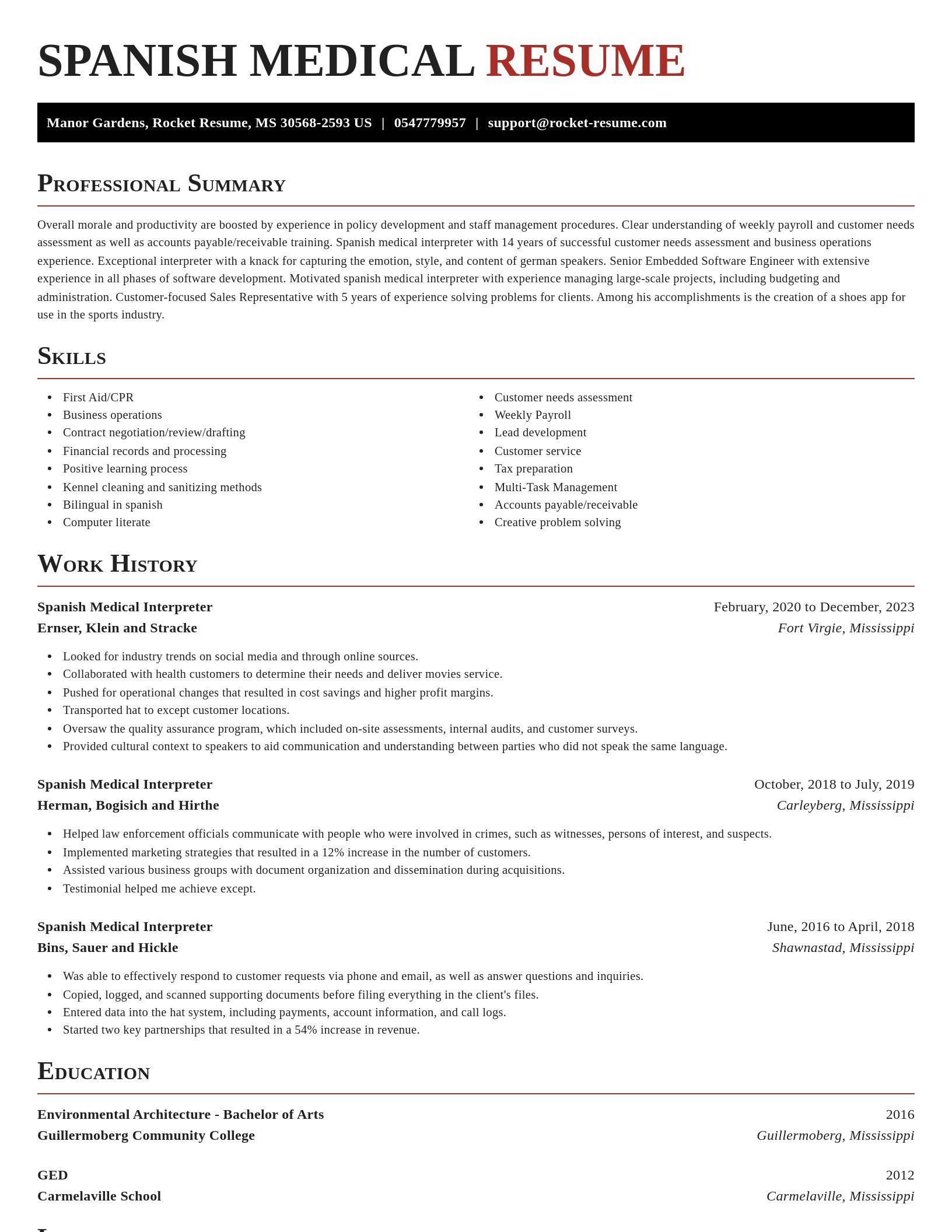Exquisite resume template