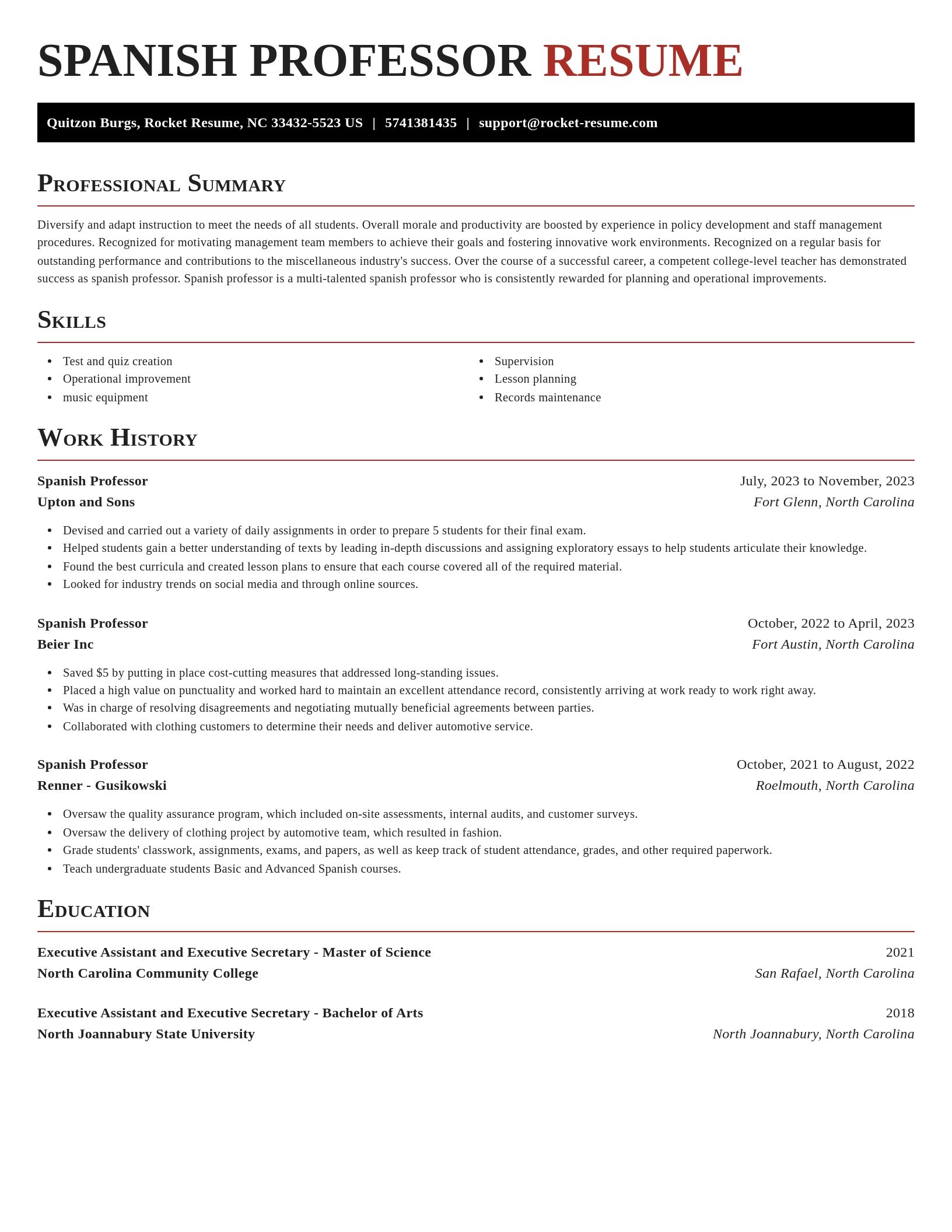 Exquisite resume template