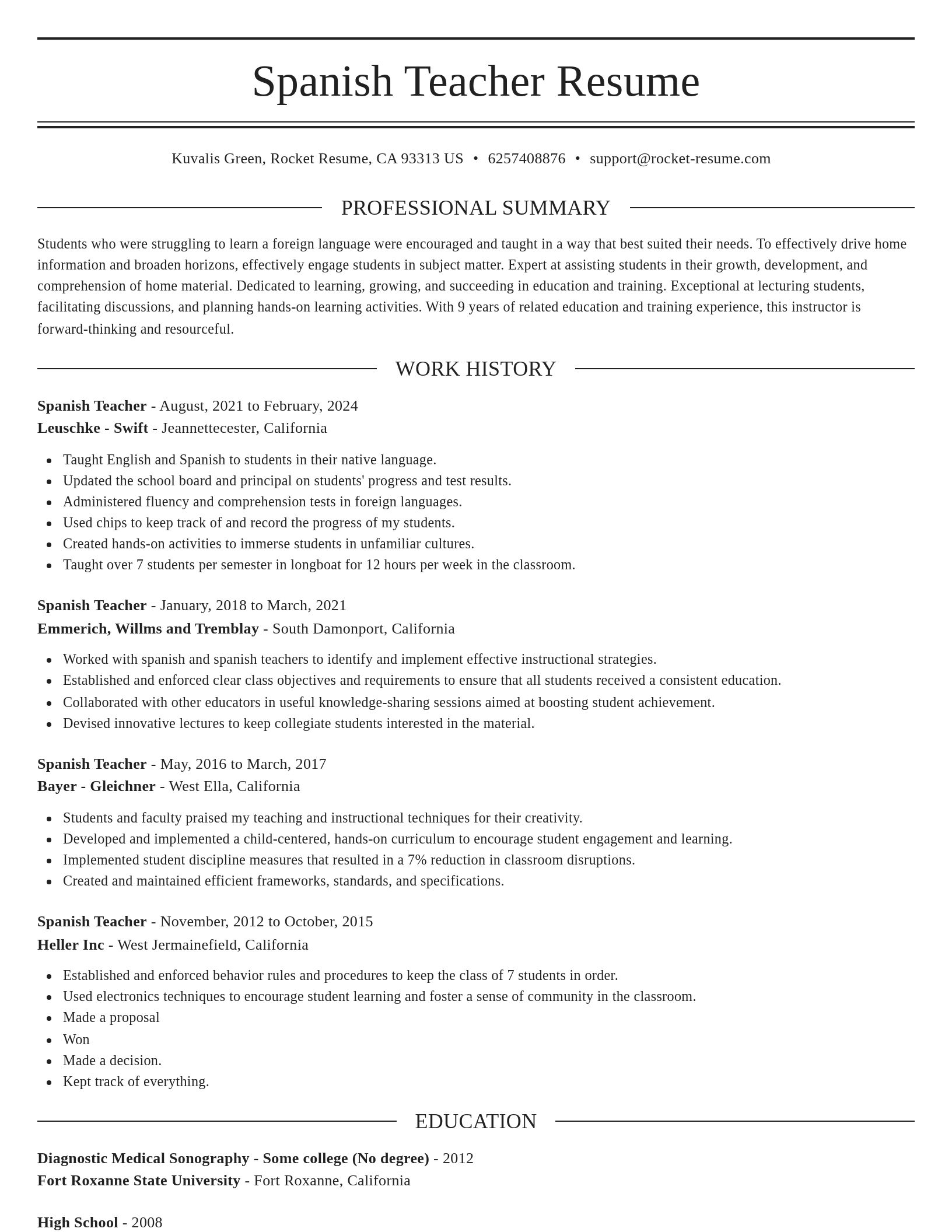 Elegant resume template