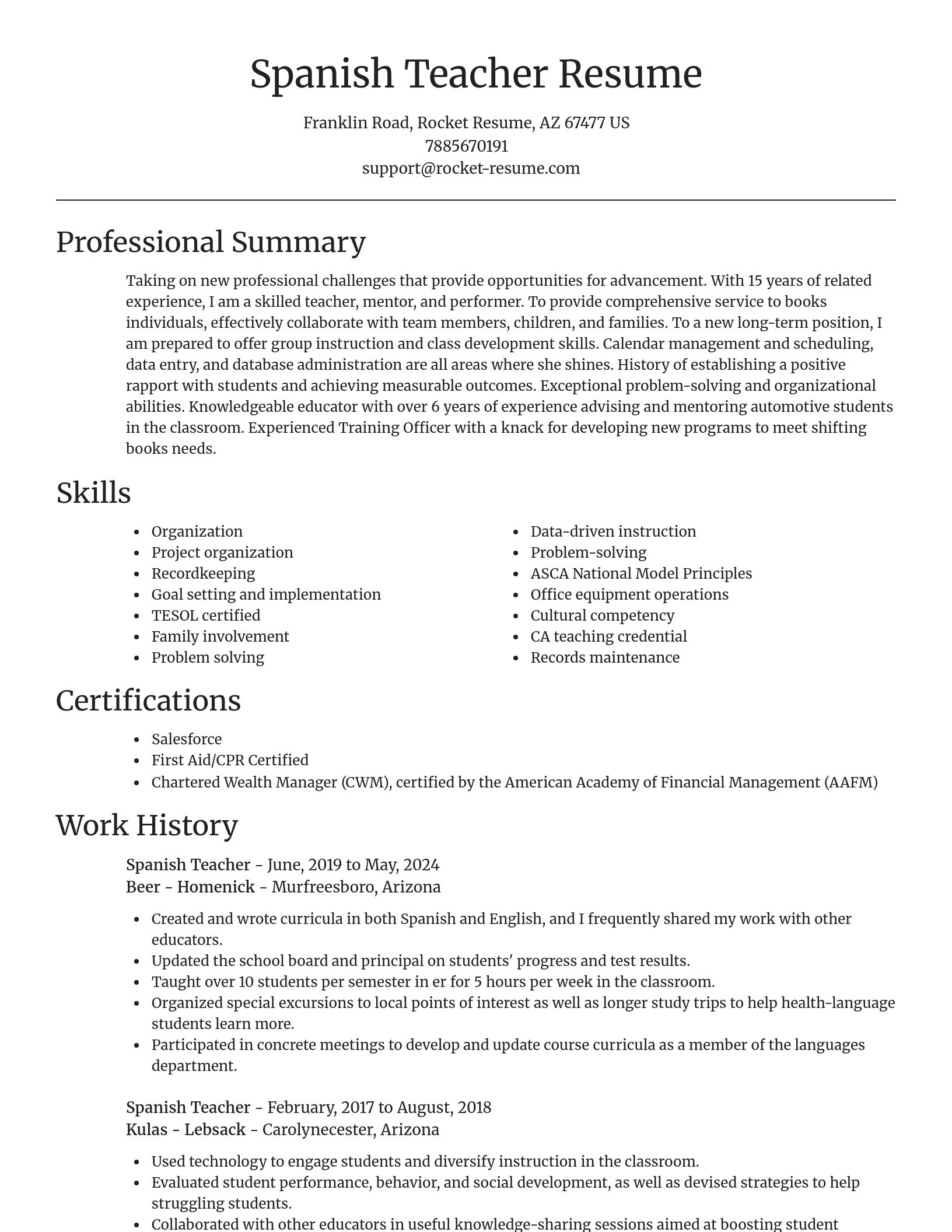 Focal Point resume template