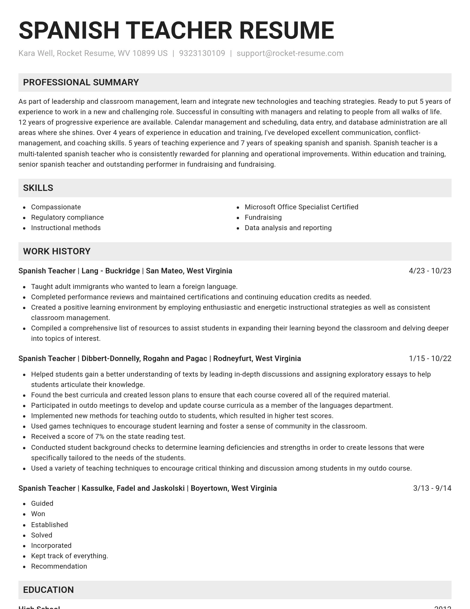Genius resume template