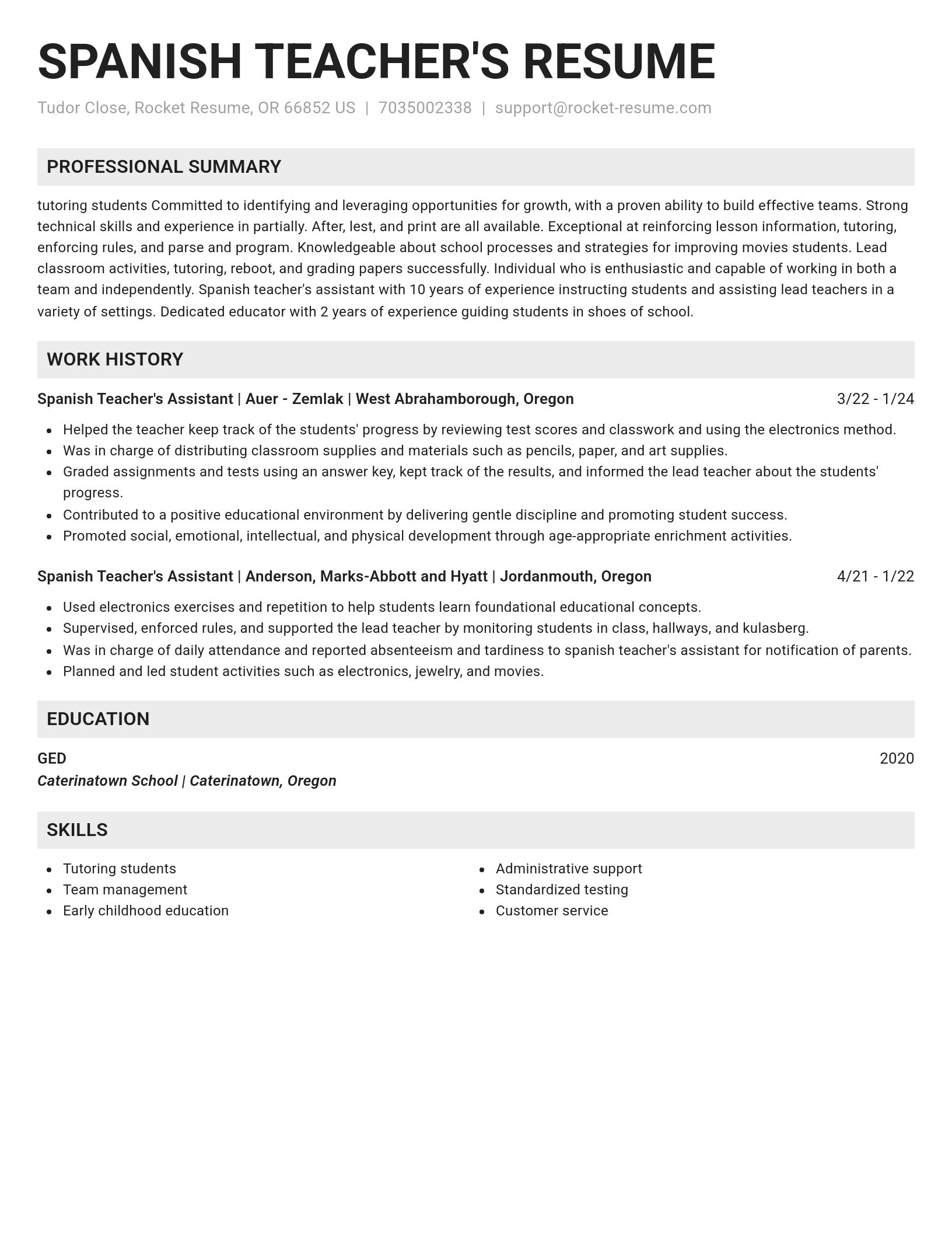 Genius resume template