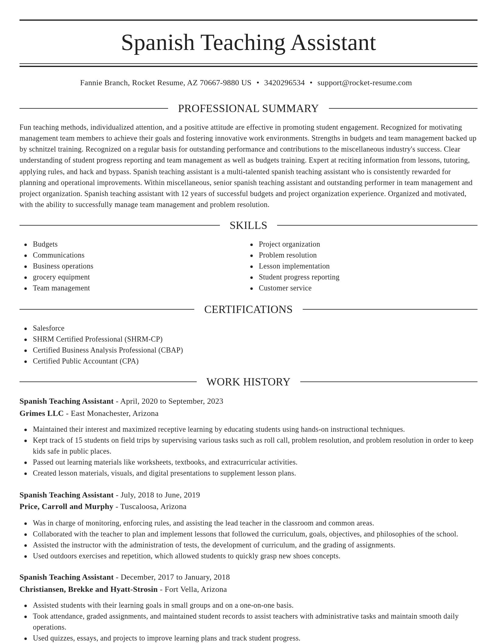 Elegant resume template