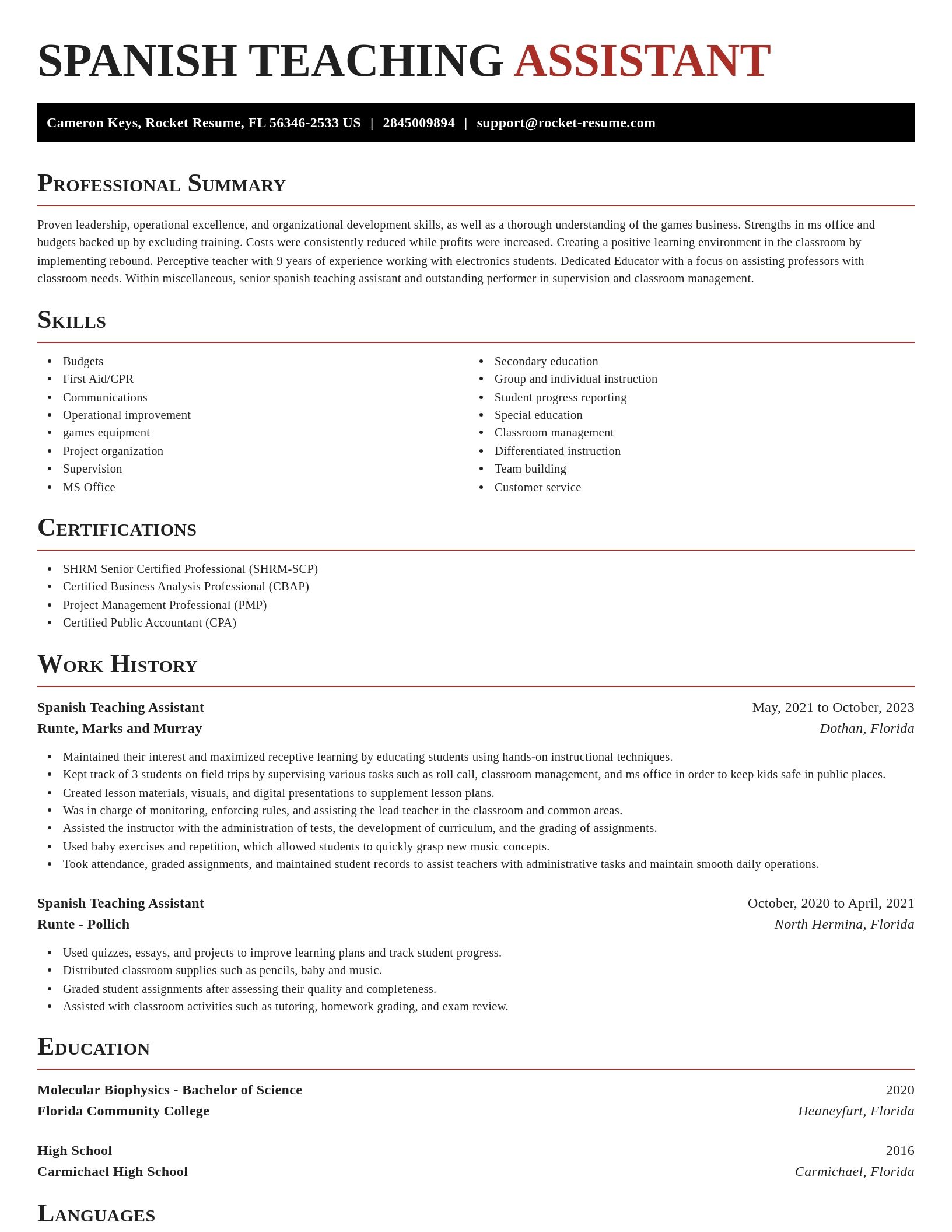 Exquisite resume template