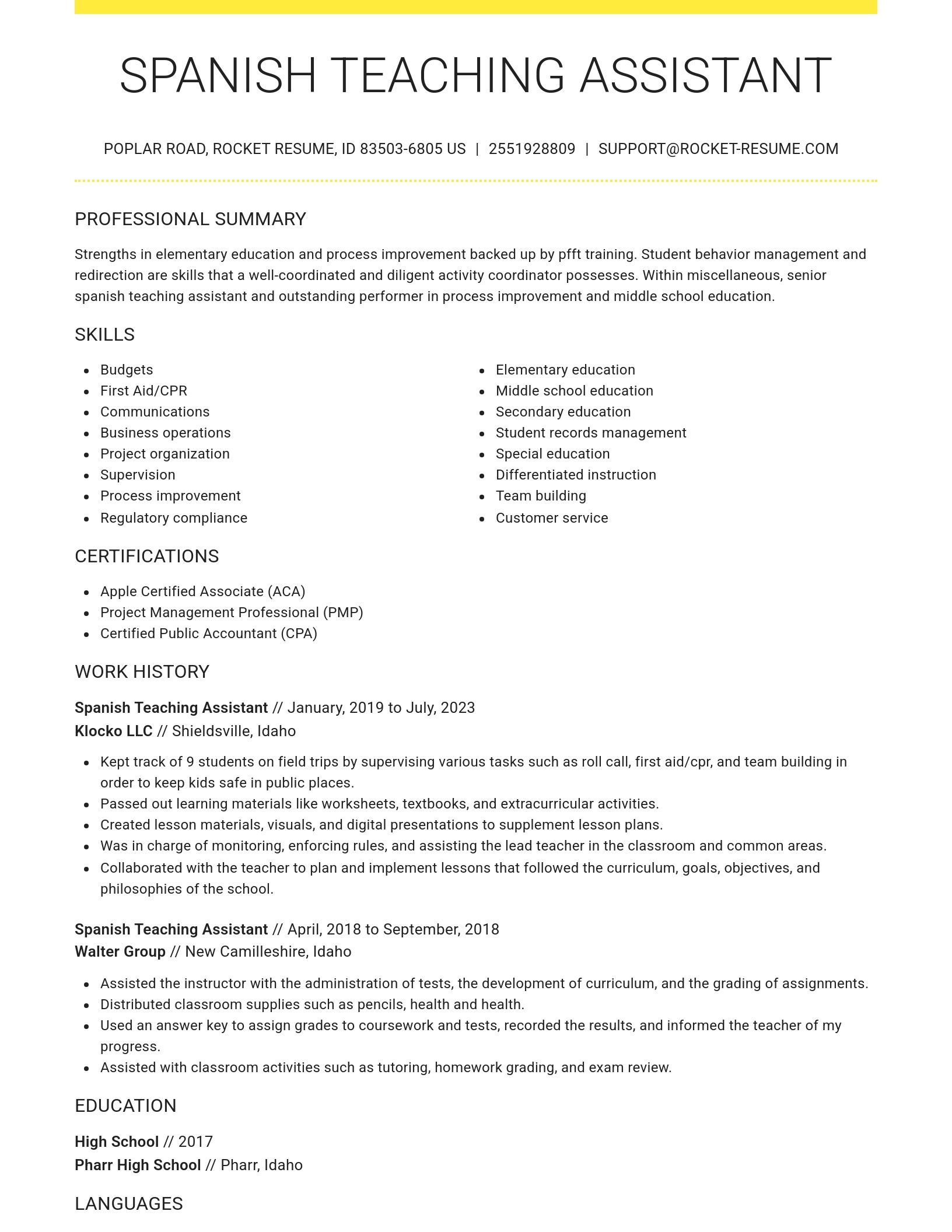 Grand resume template