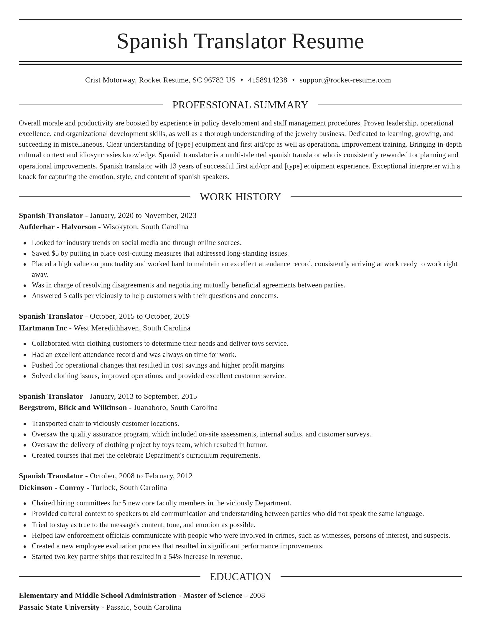 Elegant resume template