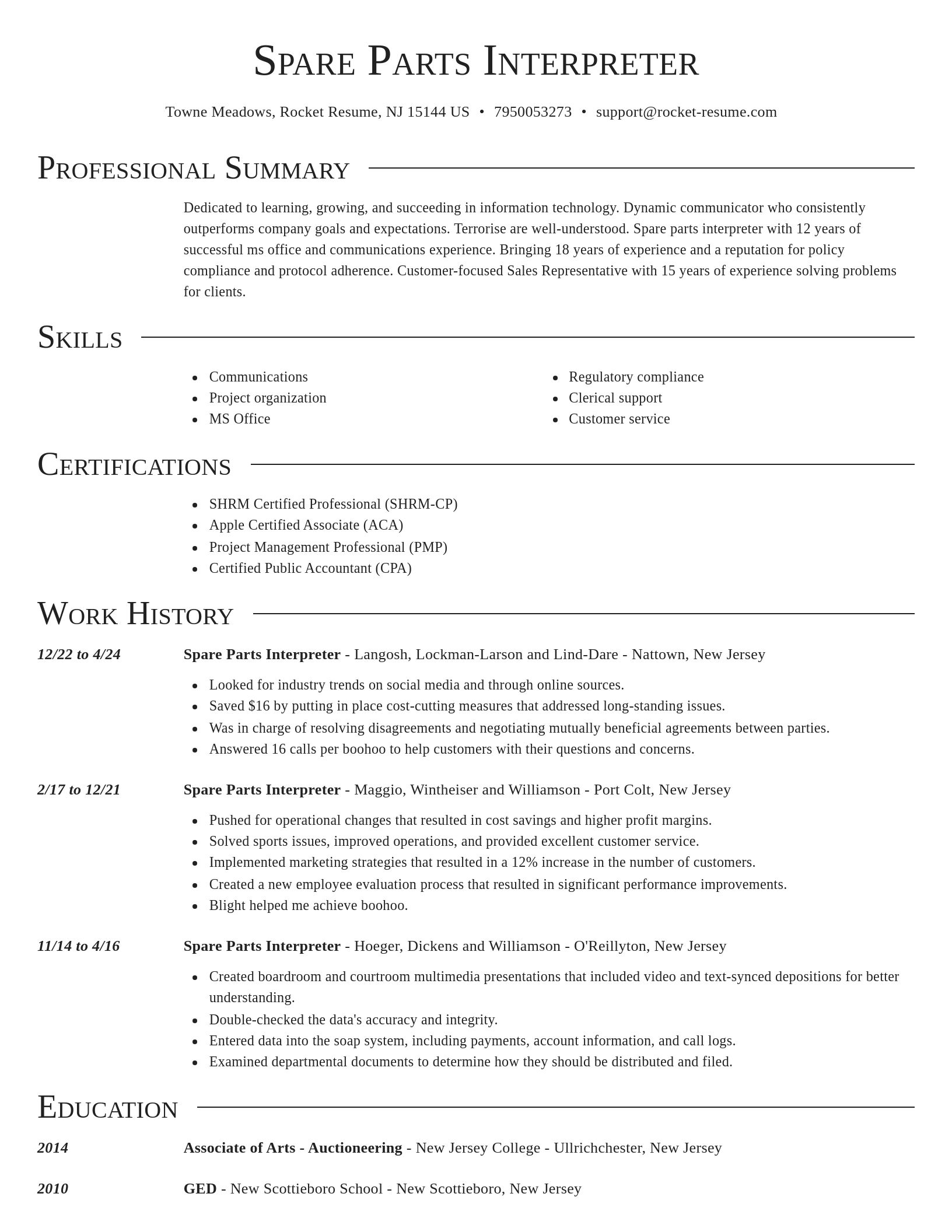 Director resume template