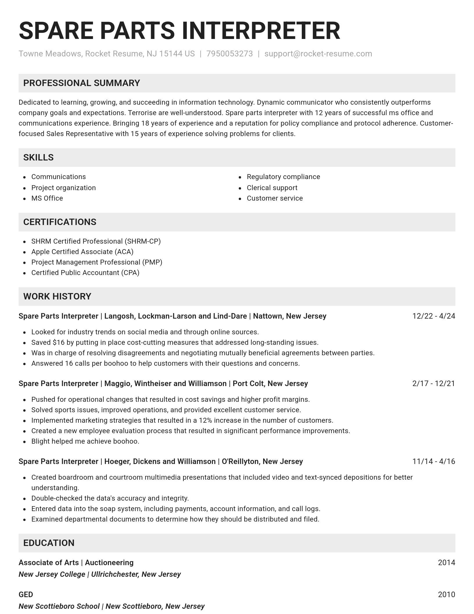 Genius resume template