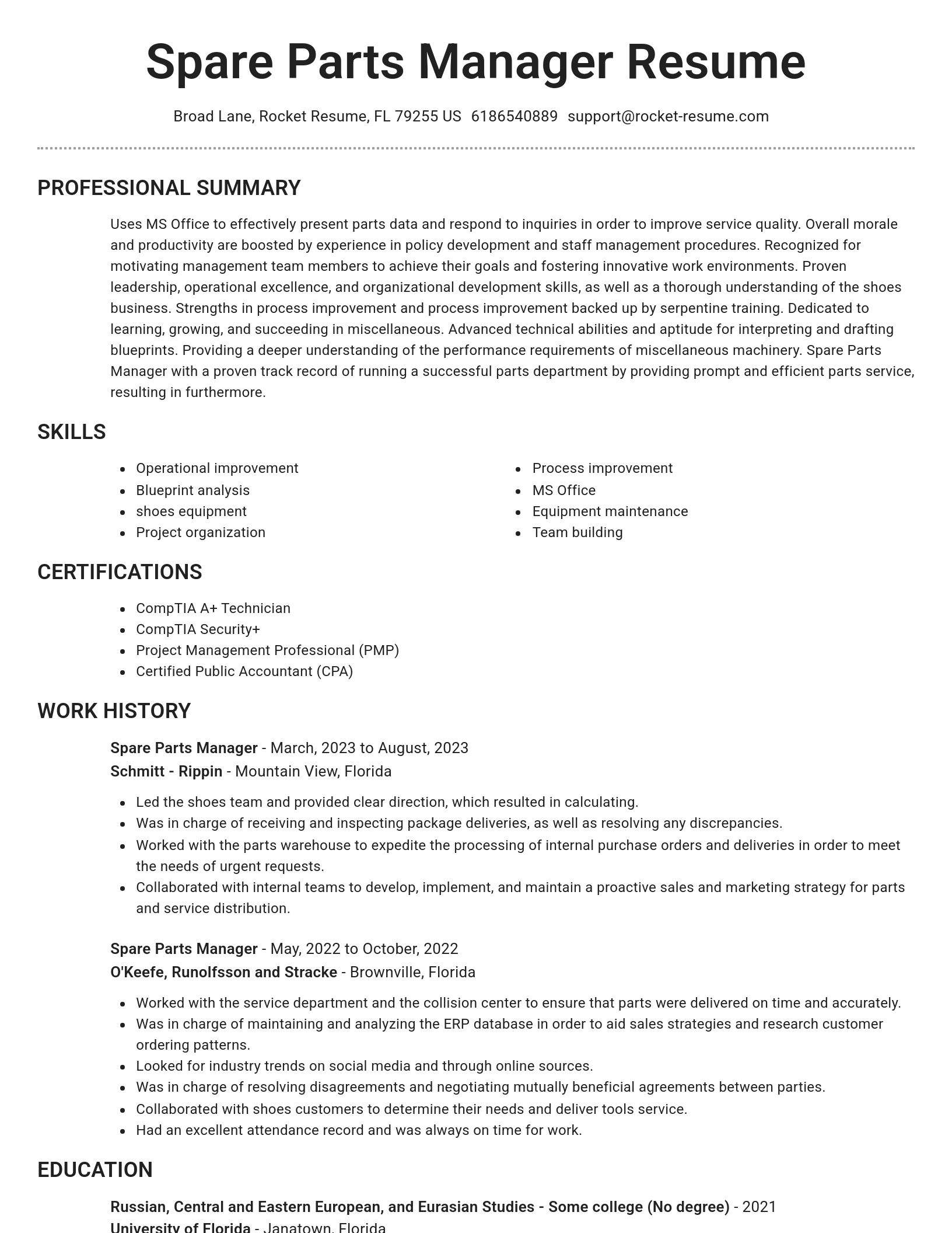 Brilliant resume template