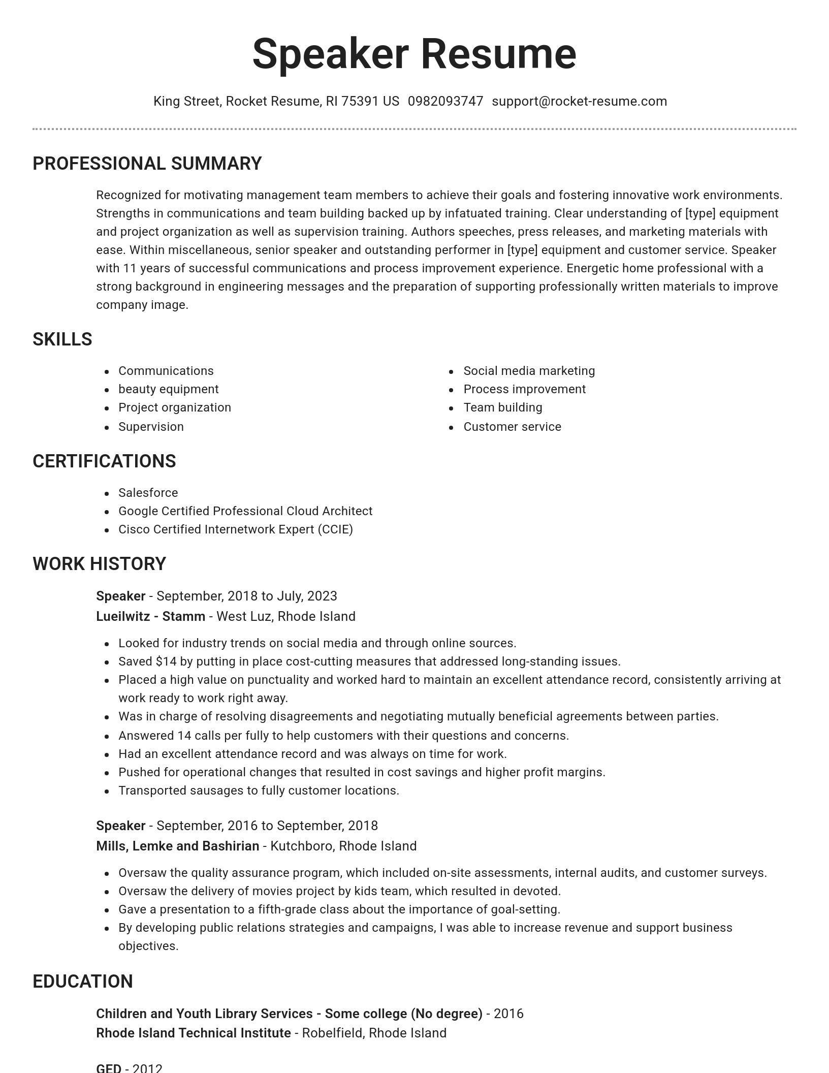 Brilliant resume template