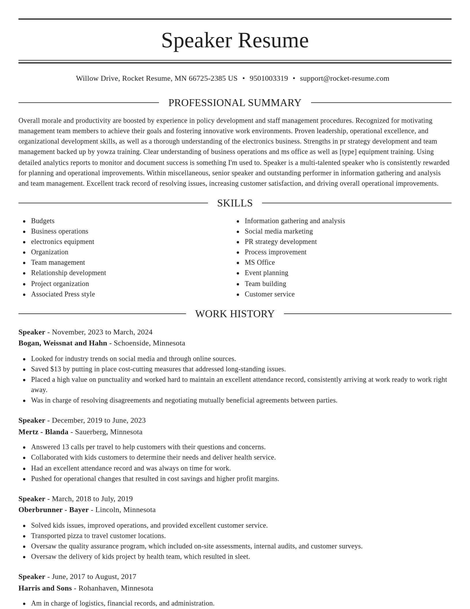 Elegant resume template