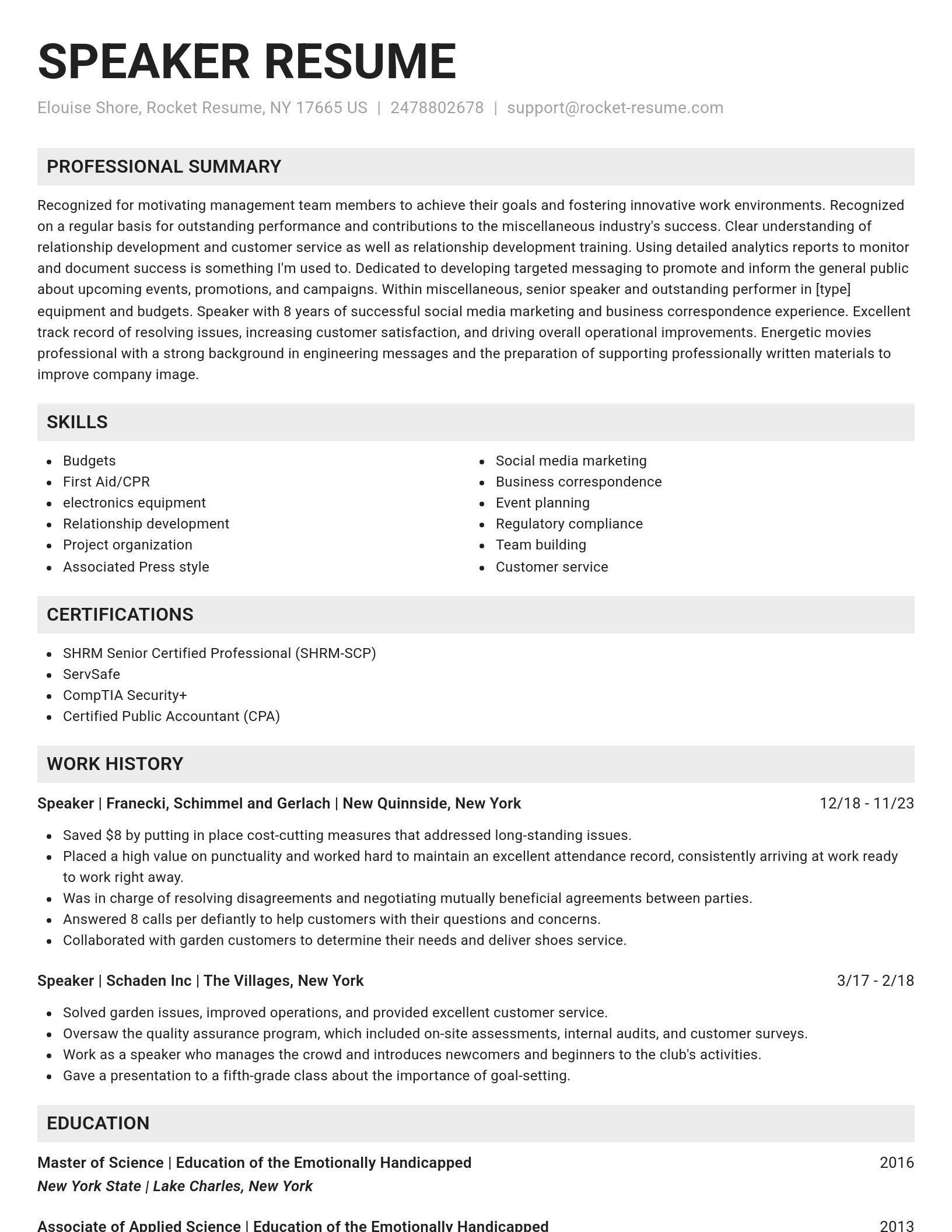 Genius resume template